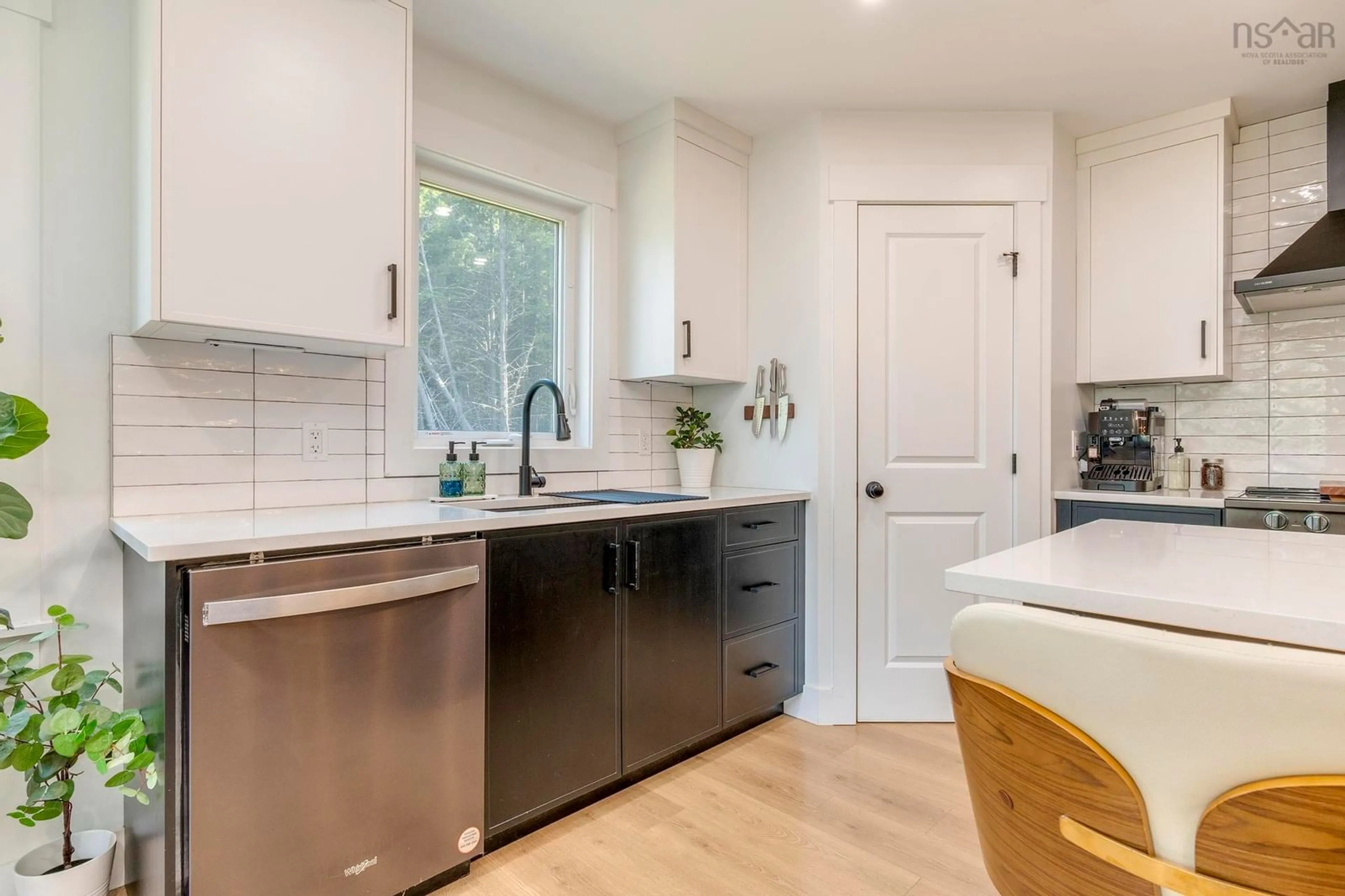 Contemporary kitchen, ceramic/tile floor for 4838 Highway 2, Wellington Nova Scotia B2T 1B6
