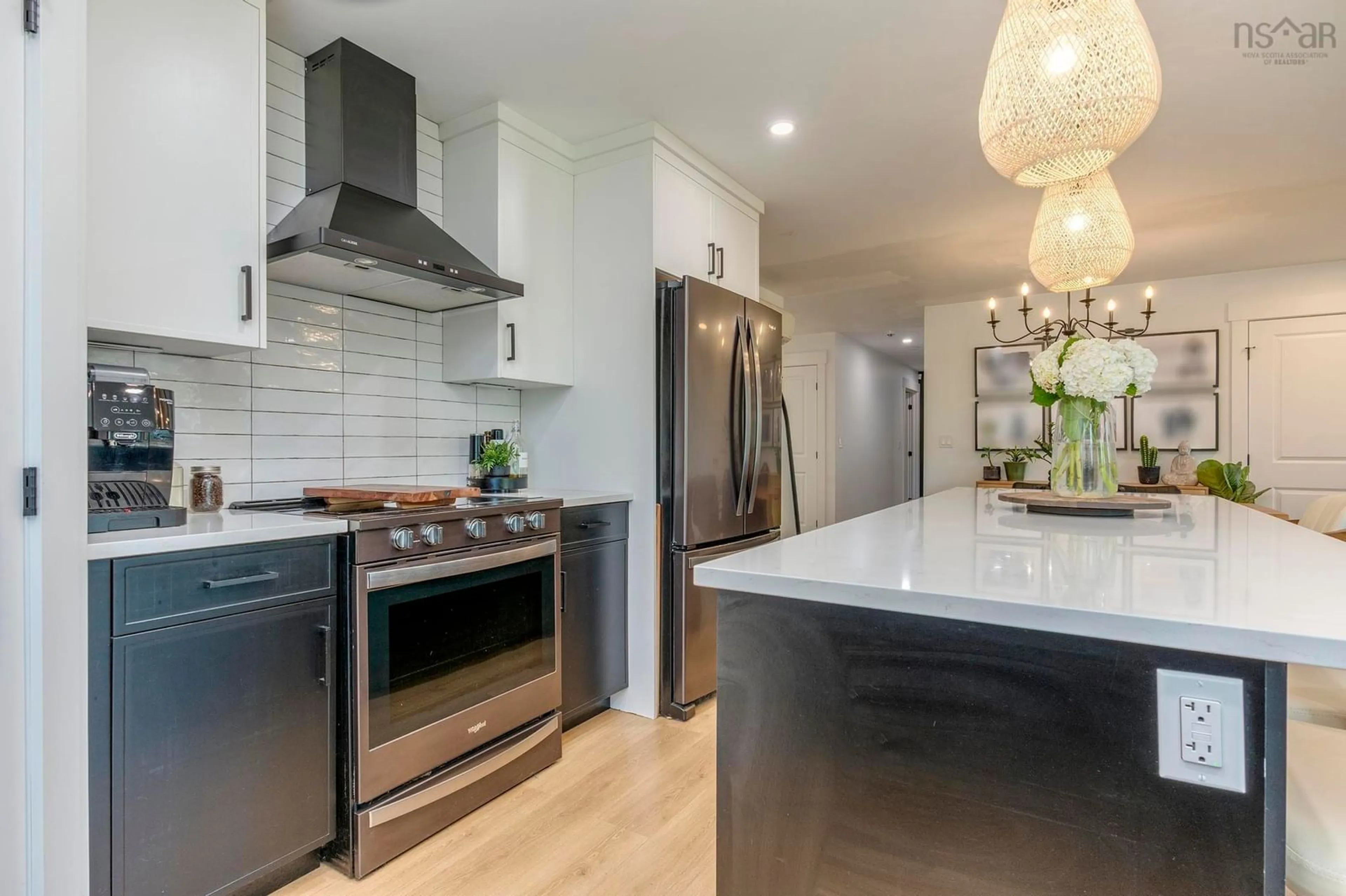 Contemporary kitchen, ceramic/tile floor for 4838 Highway 2, Wellington Nova Scotia B2T 1B6