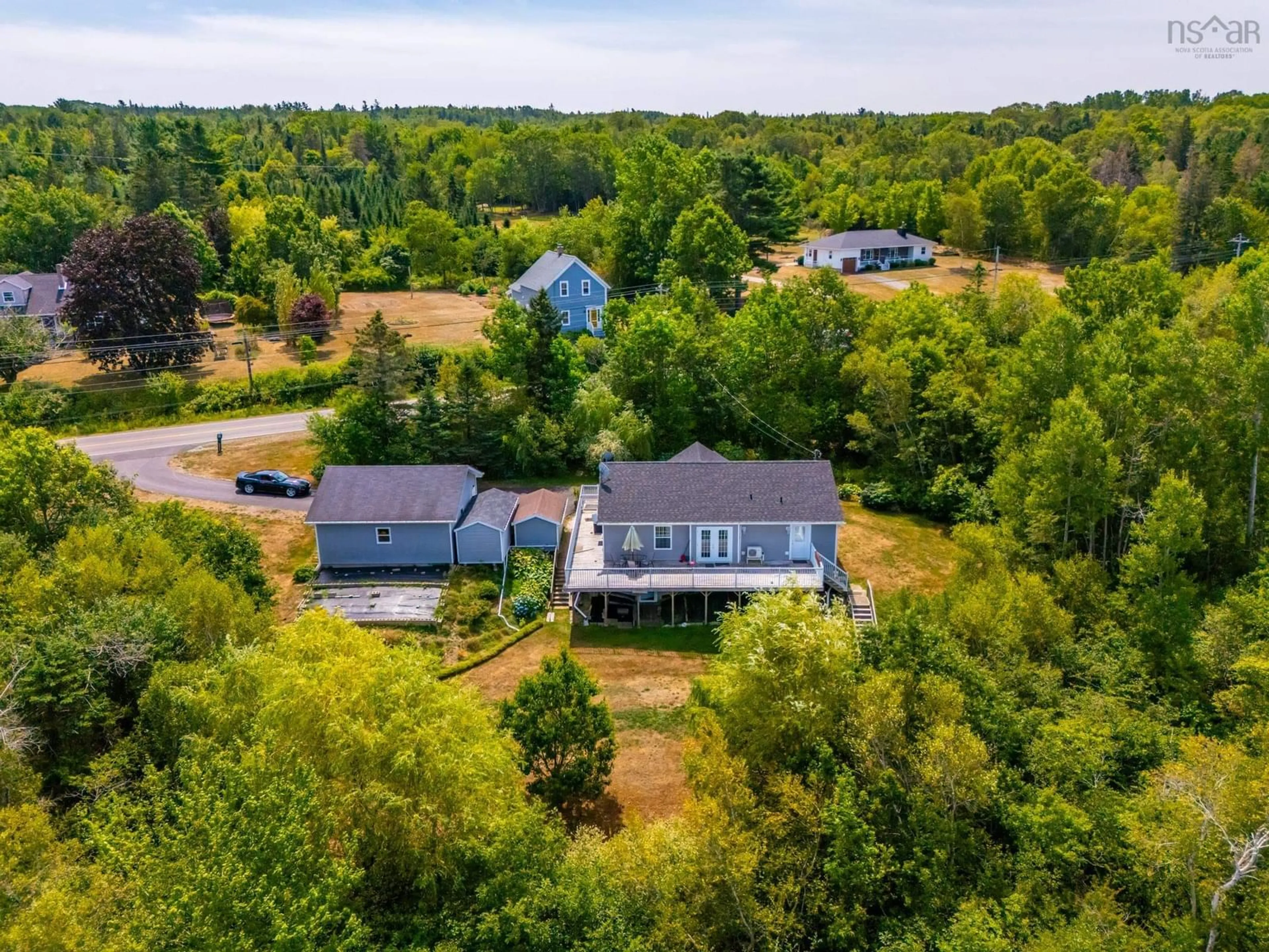 A pic from outside/outdoor area/front of a property/back of a property/a pic from drone, unknown for 1241 Highway 201, Round Hill Nova Scotia B0S 1A0