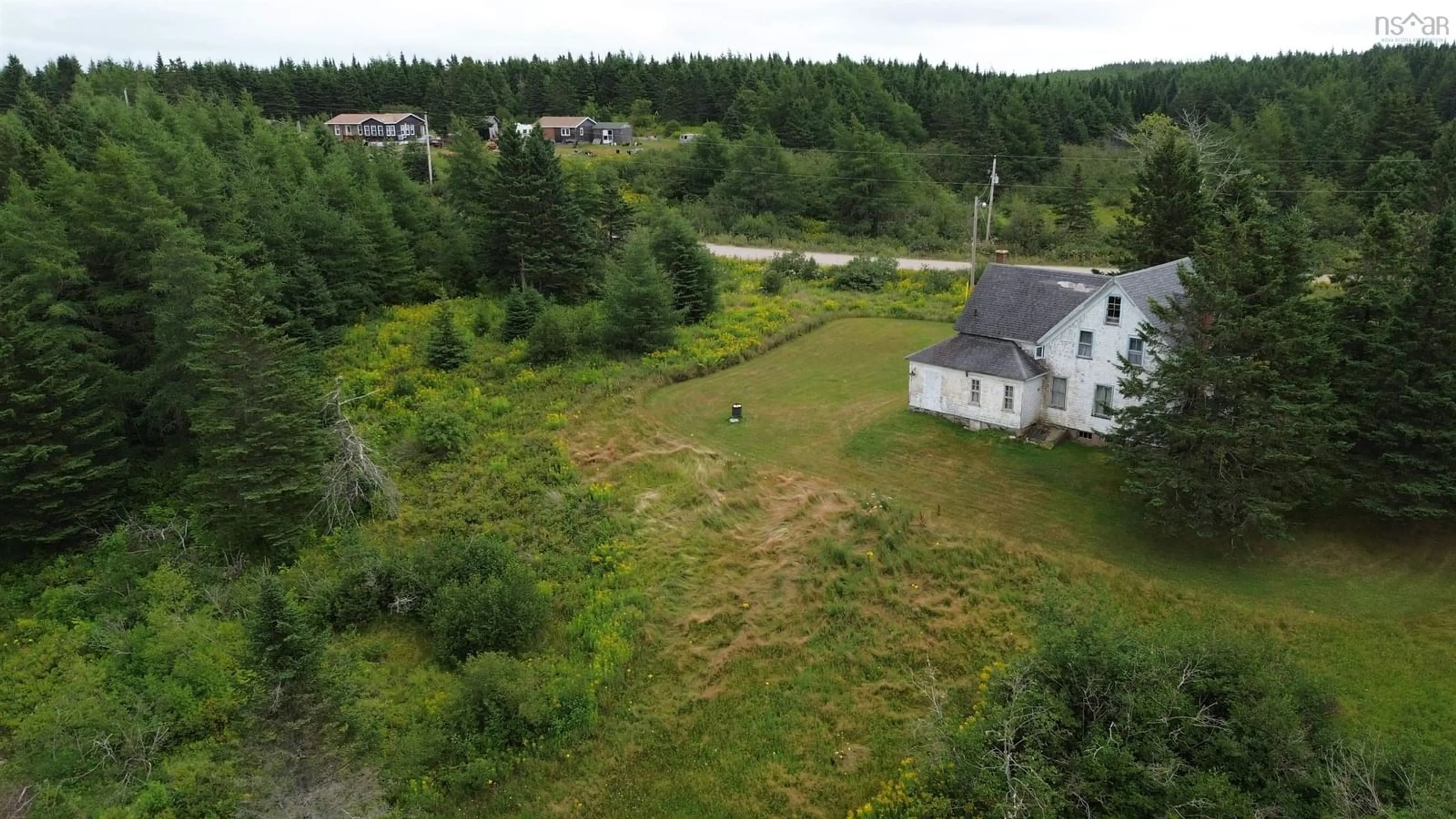 A pic from outside/outdoor area/front of a property/back of a property/a pic from drone, building for 2121 Loch Lomond Rd, Loch Lomond Nova Scotia B2E 1E3