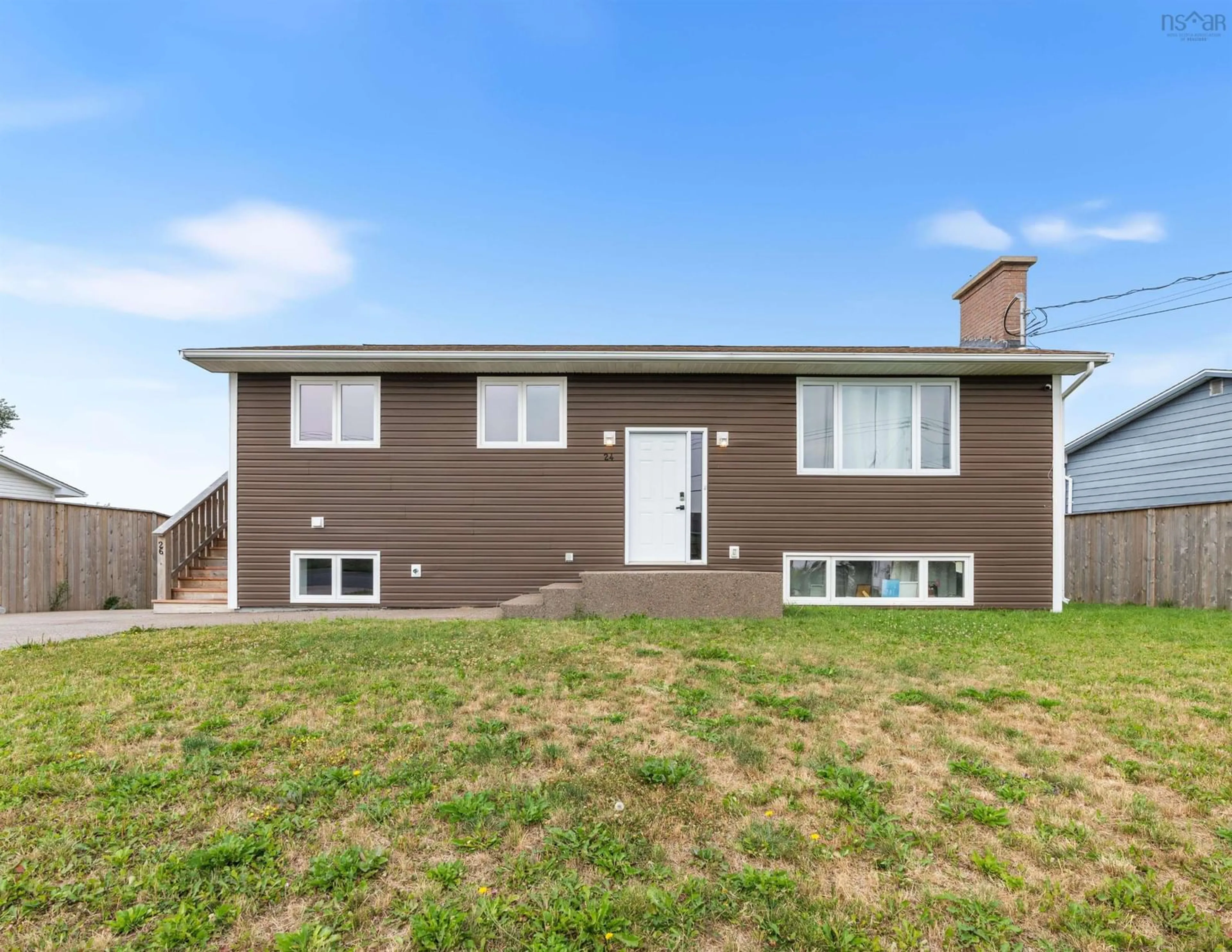 Home with vinyl exterior material, street for 24 Sirius Cres, Cole Harbour Nova Scotia B4E 3A6