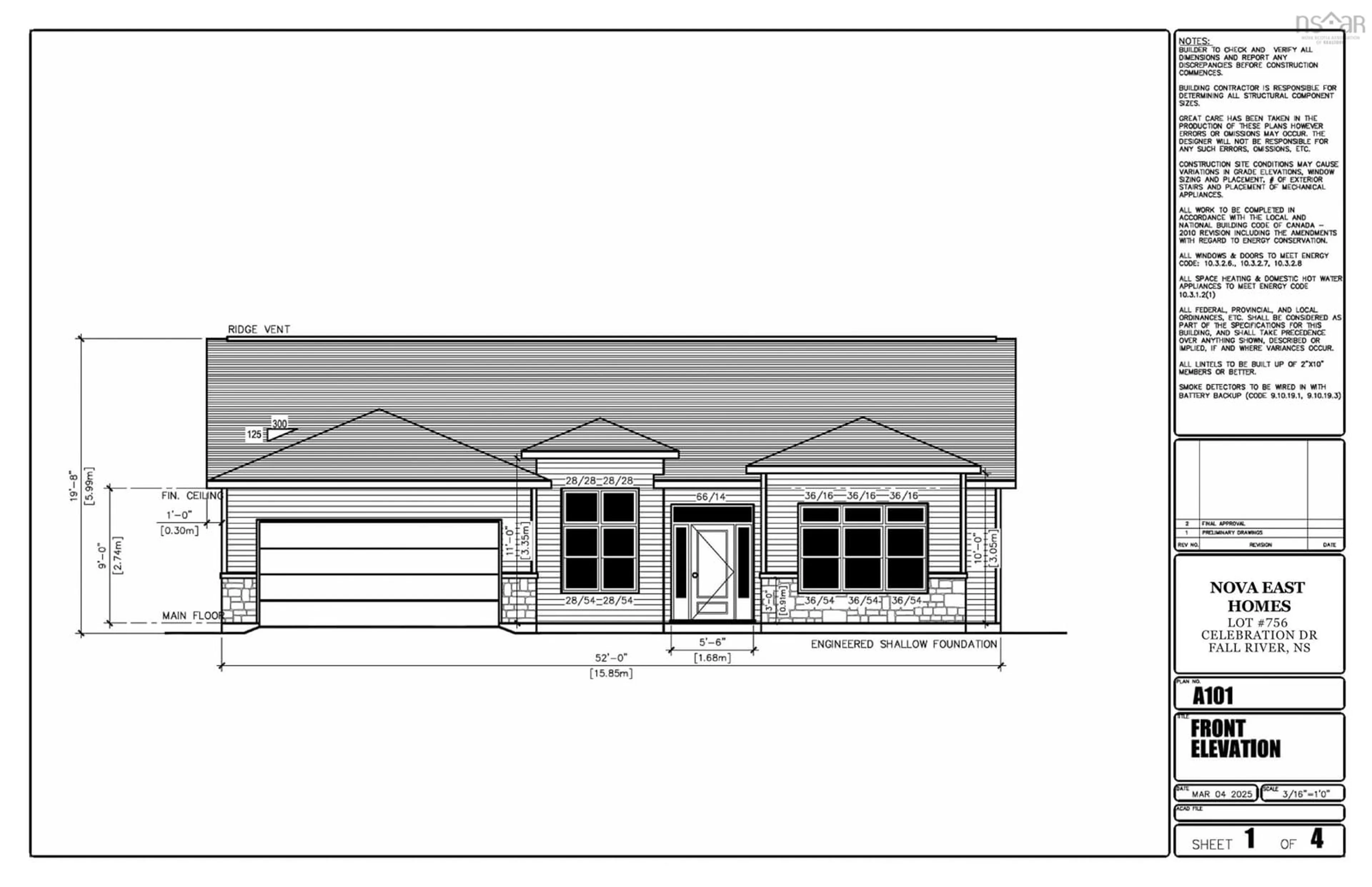 Floor plan for Celebration Dr #Lot 756, Fall River Nova Scotia B2T 1S3
