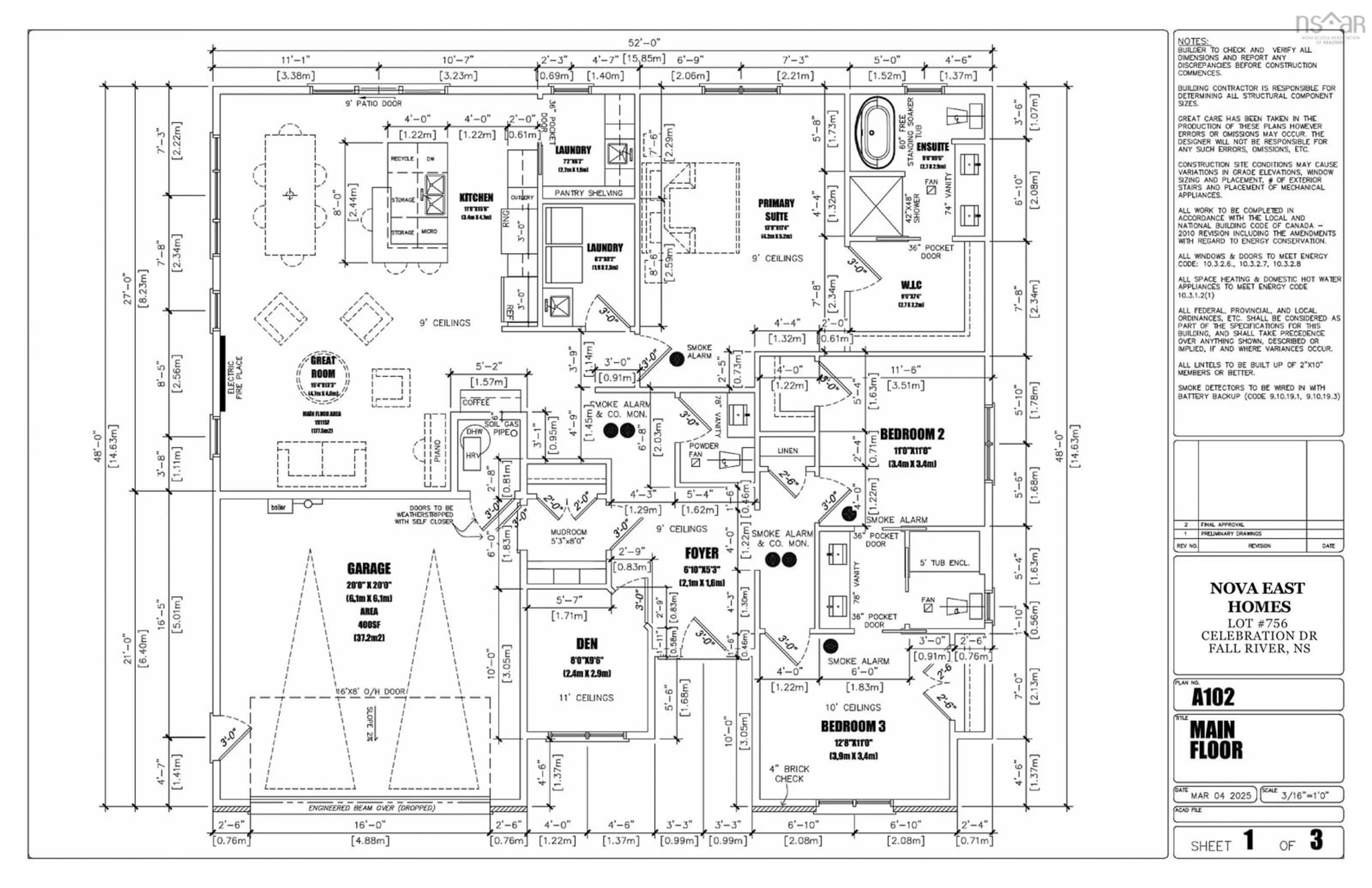 Floor plan for Celebration Dr #Lot 756, Fall River Nova Scotia B2T 1S3