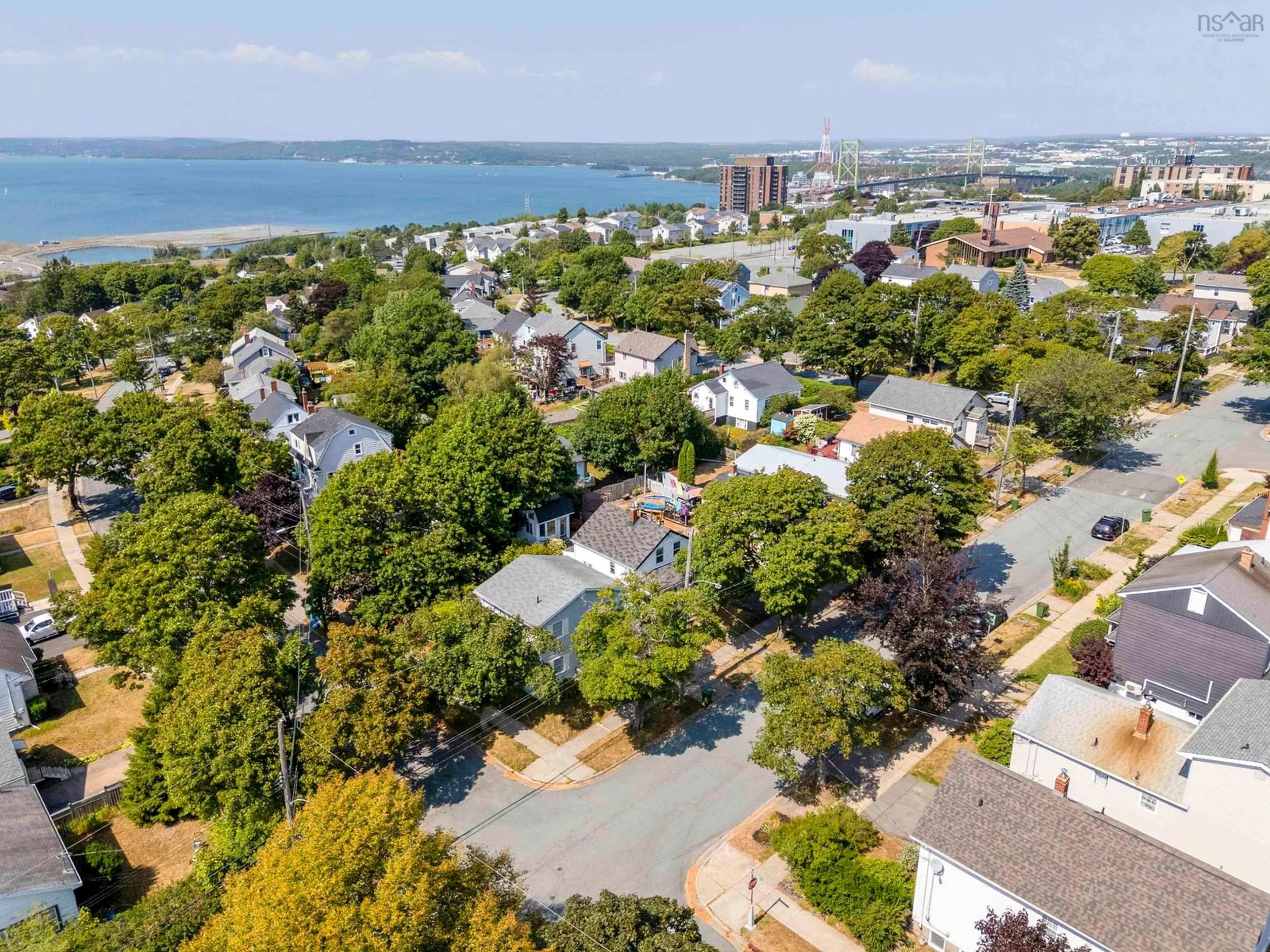 A pic from outside/outdoor area/front of a property/back of a property/a pic from drone, water/lake/river/ocean view for 6105 Leeds St, Halifax Nova Scotia B3K 2T8