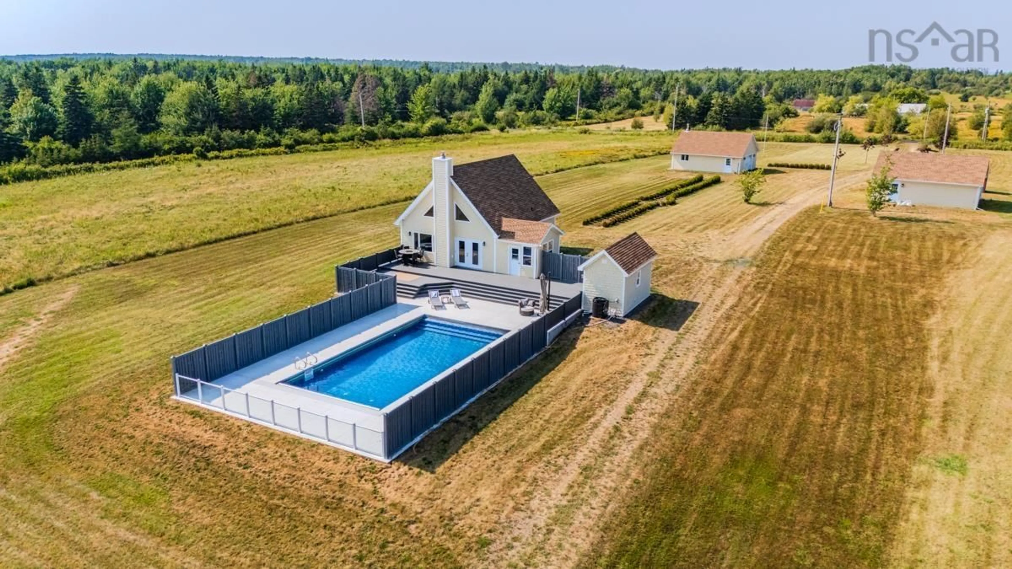 A pic from outside/outdoor area/front of a property/back of a property/a pic from drone, water/lake/river/ocean view for 4376 Malagash Rd, Malagash Nova Scotia B0K 1E0