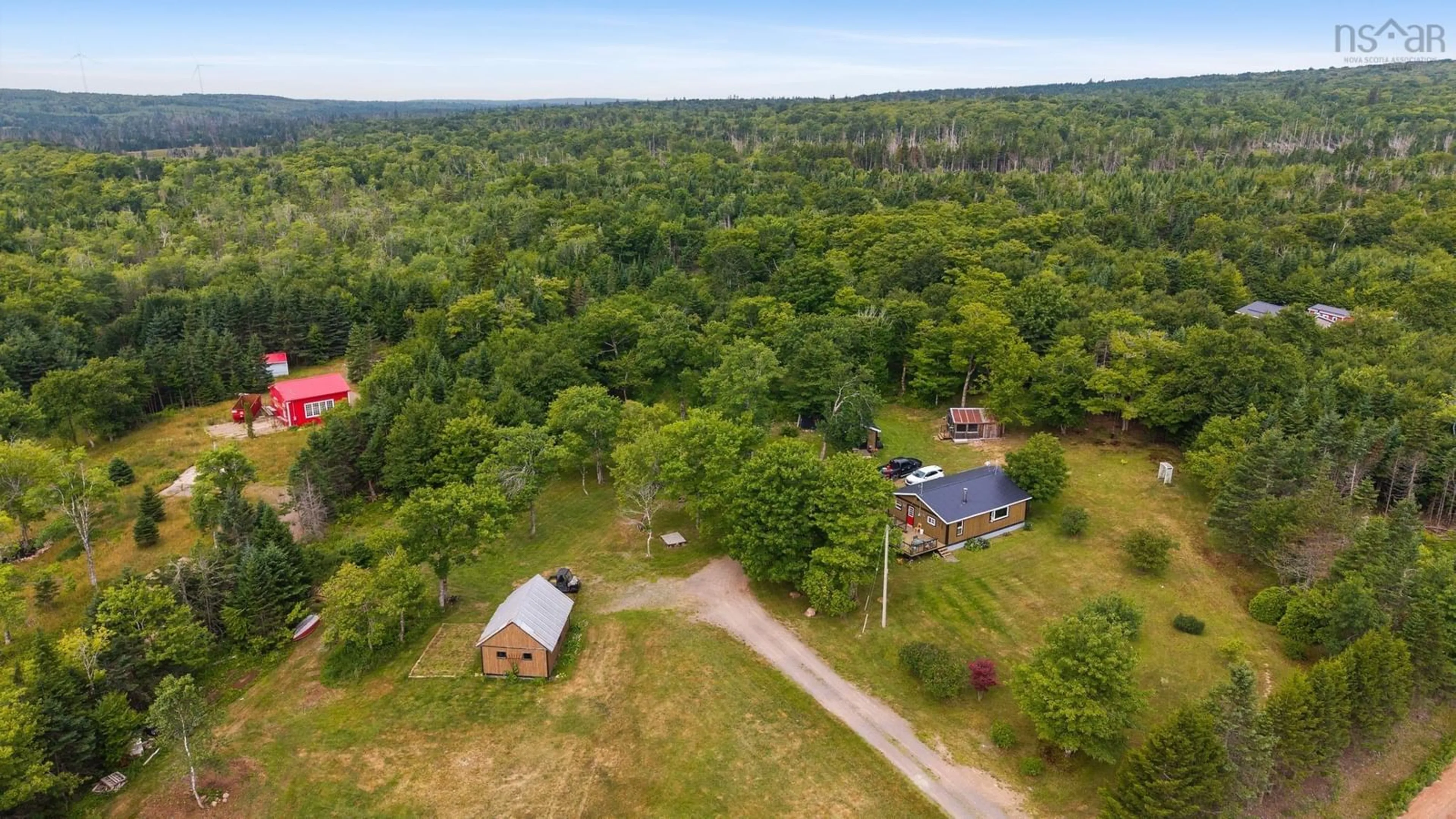 A pic from outside/outdoor area/front of a property/back of a property/a pic from drone, forest/trees view for 1057 Kemptown Rd, Kemptown Nova Scotia B6L 2J1