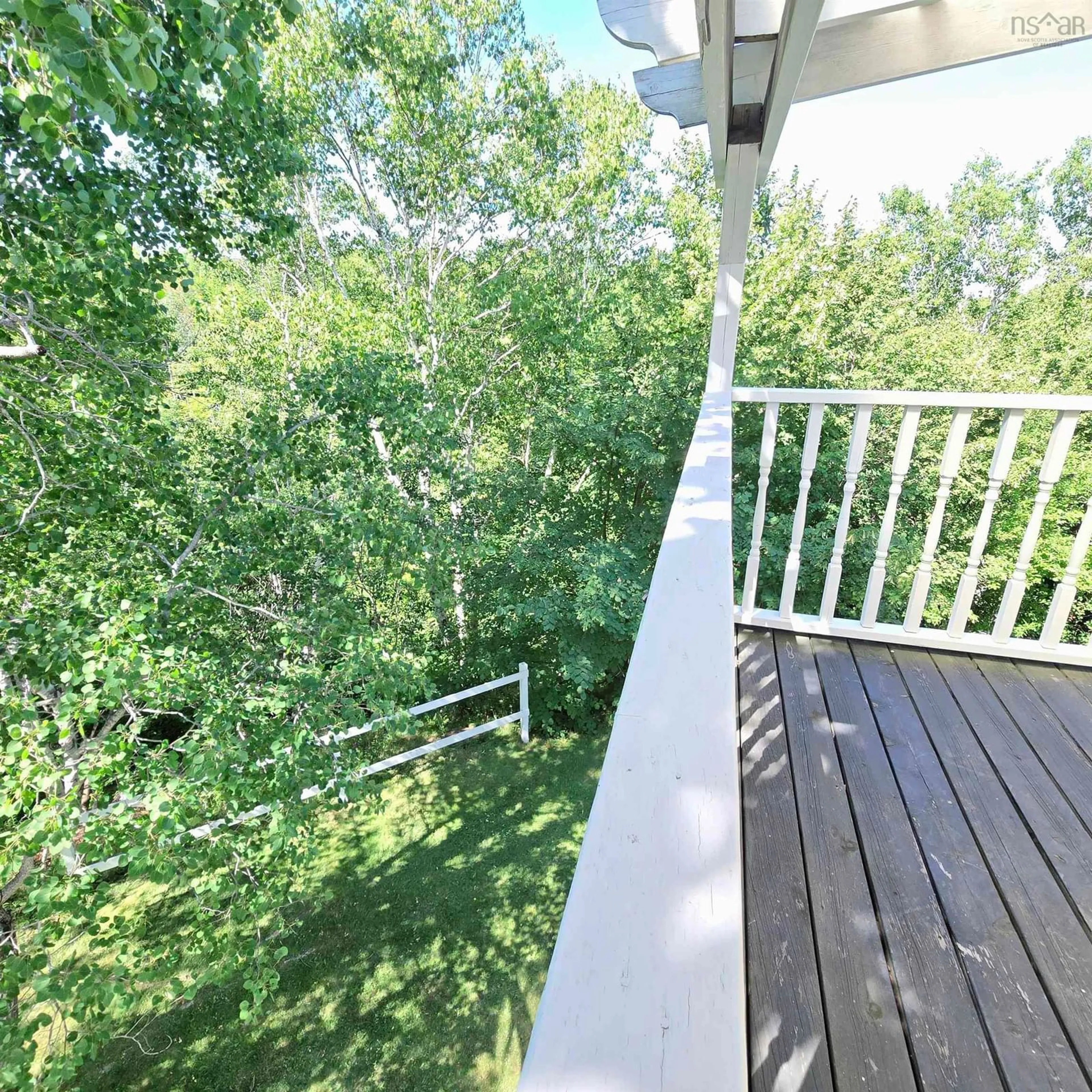 Balcony in the apartment, forest/trees view for 142 Shandwick St, Sydney Nova Scotia B1P 4V6