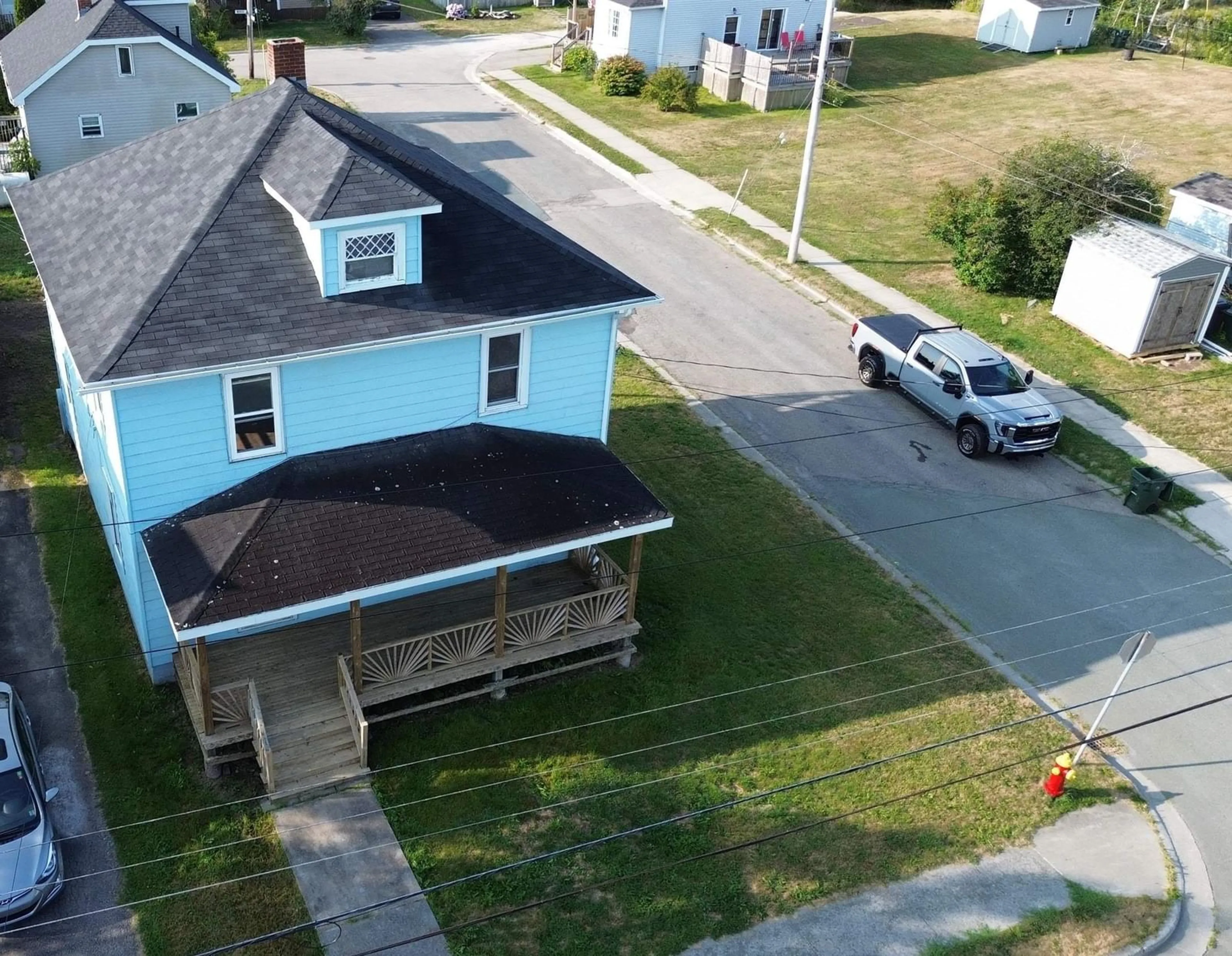 A pic from outside/outdoor area/front of a property/back of a property/a pic from drone, street for 126 Broadway St, Whitney Pier Nova Scotia B1N 2Y8