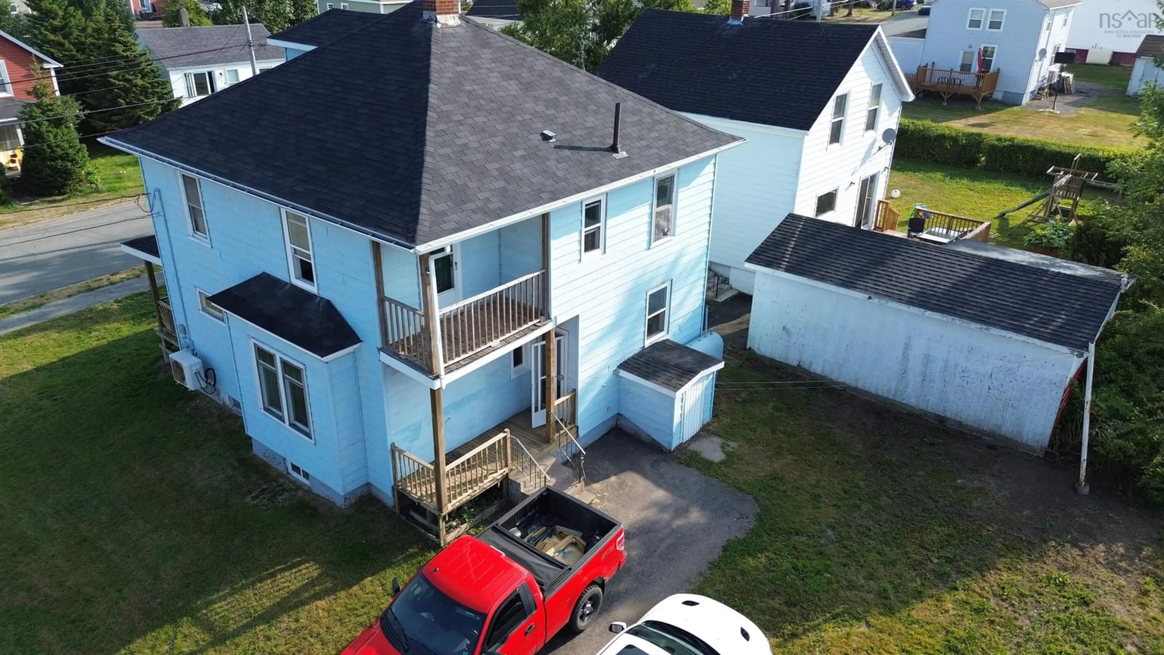 A pic from outside/outdoor area/front of a property/back of a property/a pic from drone, unknown for 126 Broadway St, Whitney Pier Nova Scotia B1N 2Y8