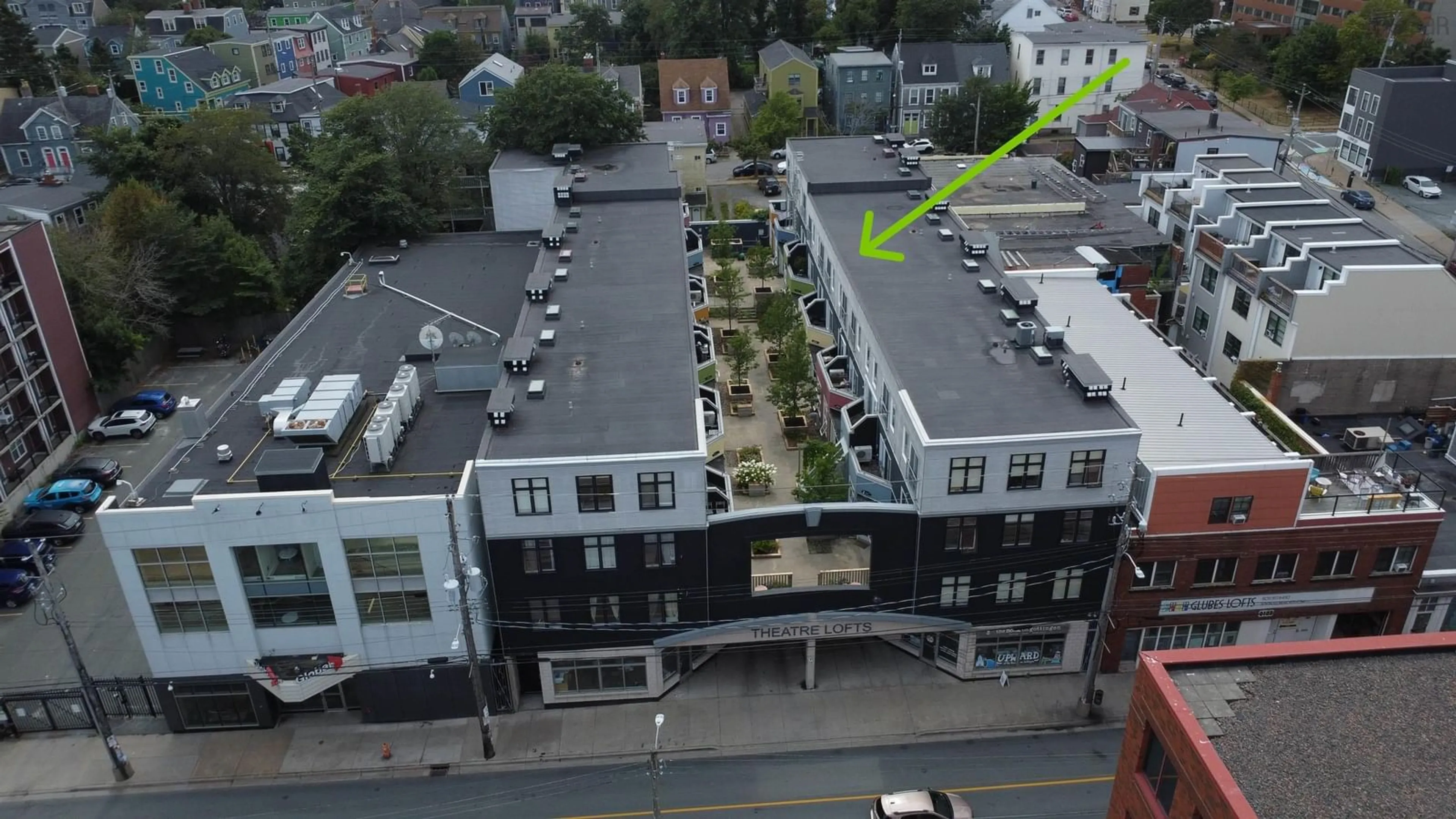 A pic from outside/outdoor area/front of a property/back of a property/a pic from drone, city buildings view from balcony for 305 - 2116 Gottingen St, Halifax Nova Scotia B3K 0C5