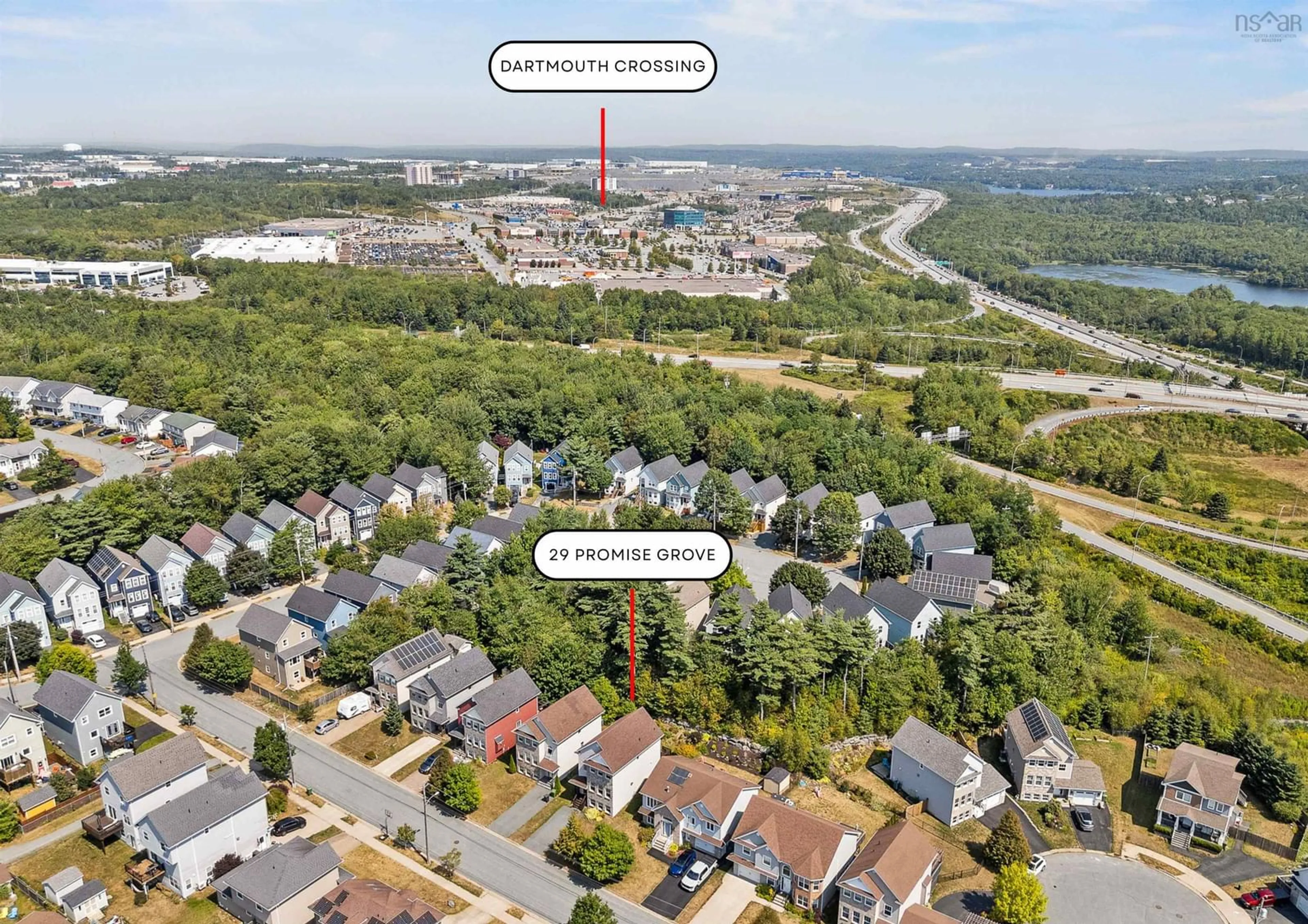 A pic from outside/outdoor area/front of a property/back of a property/a pic from drone, unknown for 29 Promise Grove, Dartmouth Nova Scotia B3A 0B5