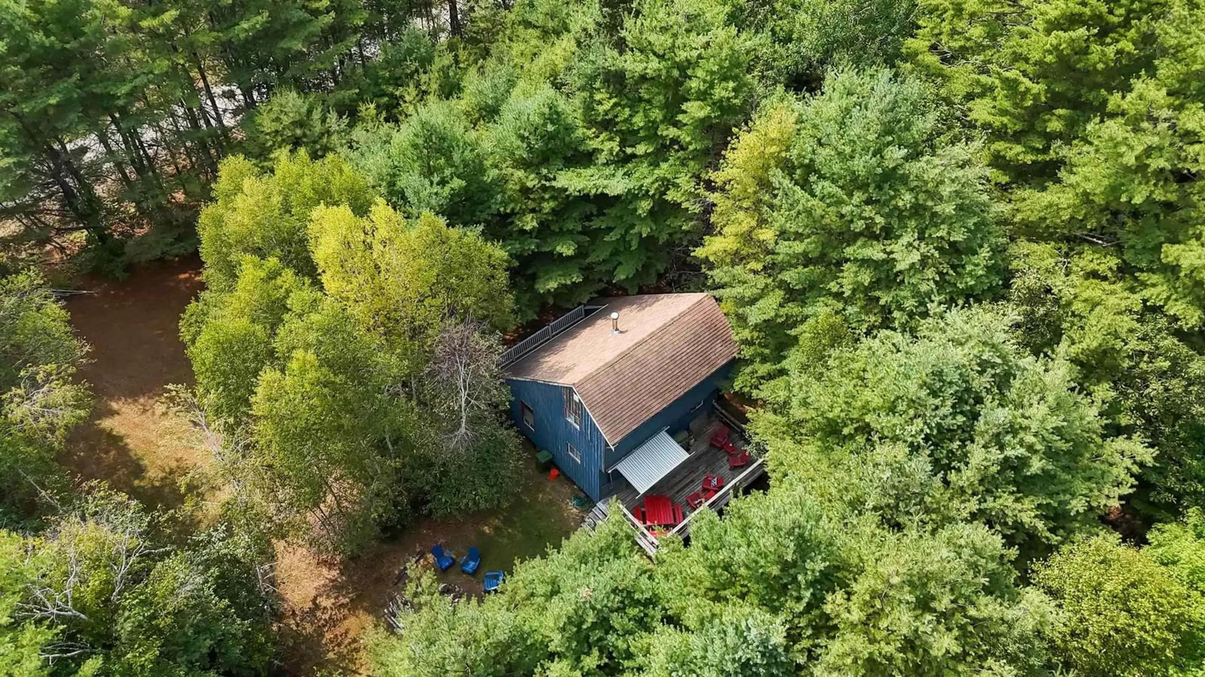A pic from outside/outdoor area/front of a property/back of a property/a pic from drone, forest/trees view for 120 Hill View Heights Rd, Newburne Nova Scotia B0J 2E0