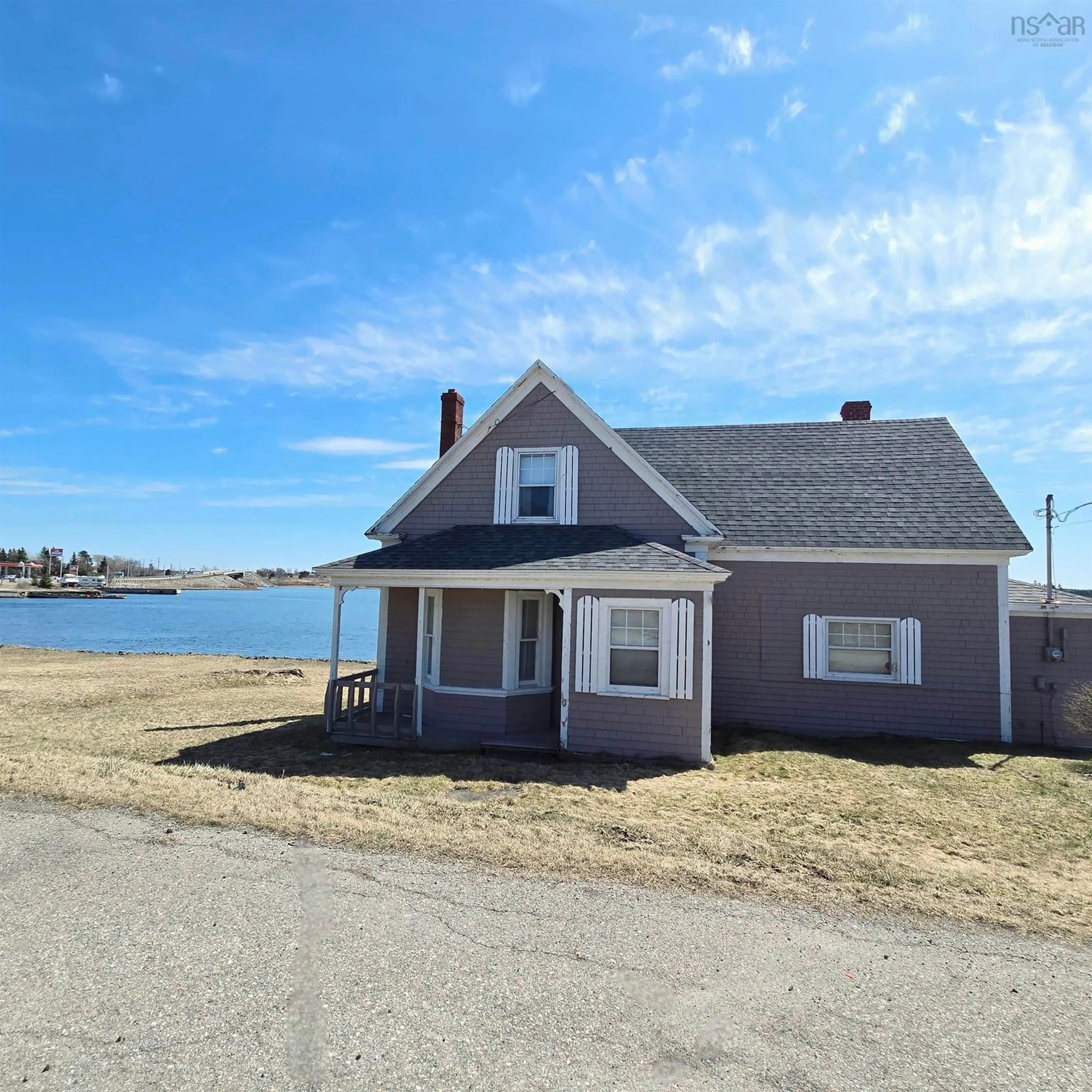 A pic from outside/outdoor area/front of a property/back of a property/a pic from drone, water/lake/river/ocean view for 1 Hillside Boularderie Rd, Groves Point Nova Scotia B1Y 2X4