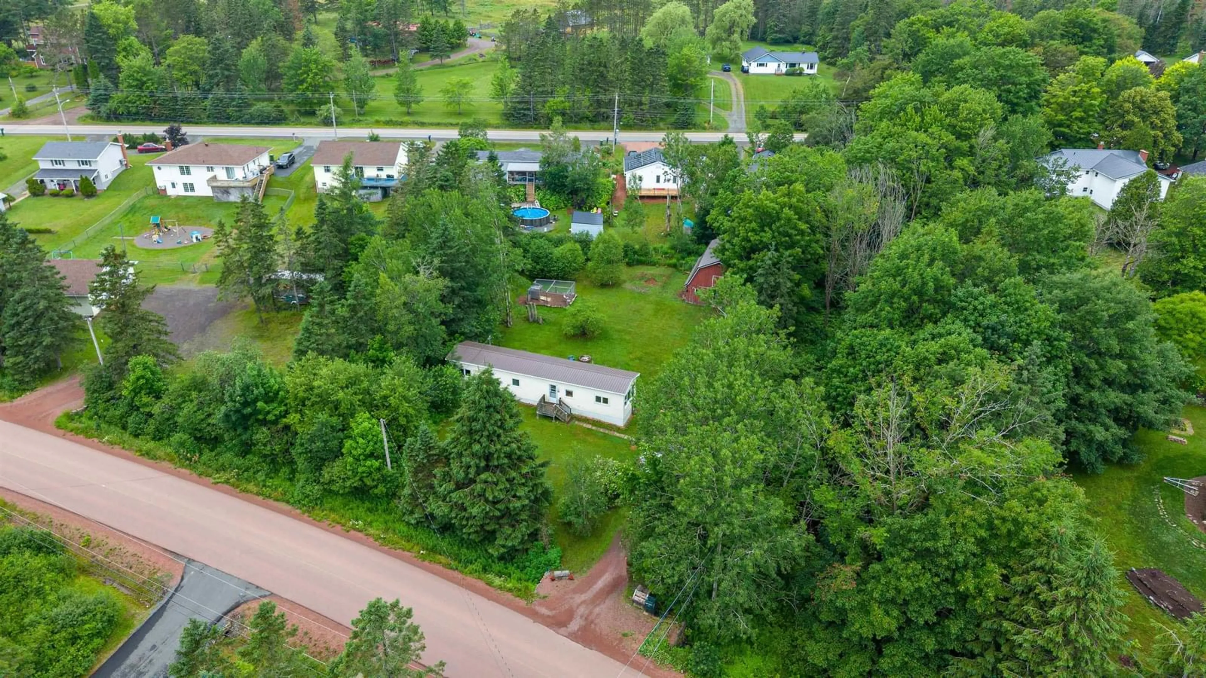 A pic from outside/outdoor area/front of a property/back of a property/a pic from drone, forest/trees view for 83 East Mountain Rd, East Mountain Nova Scotia B6L 2E3