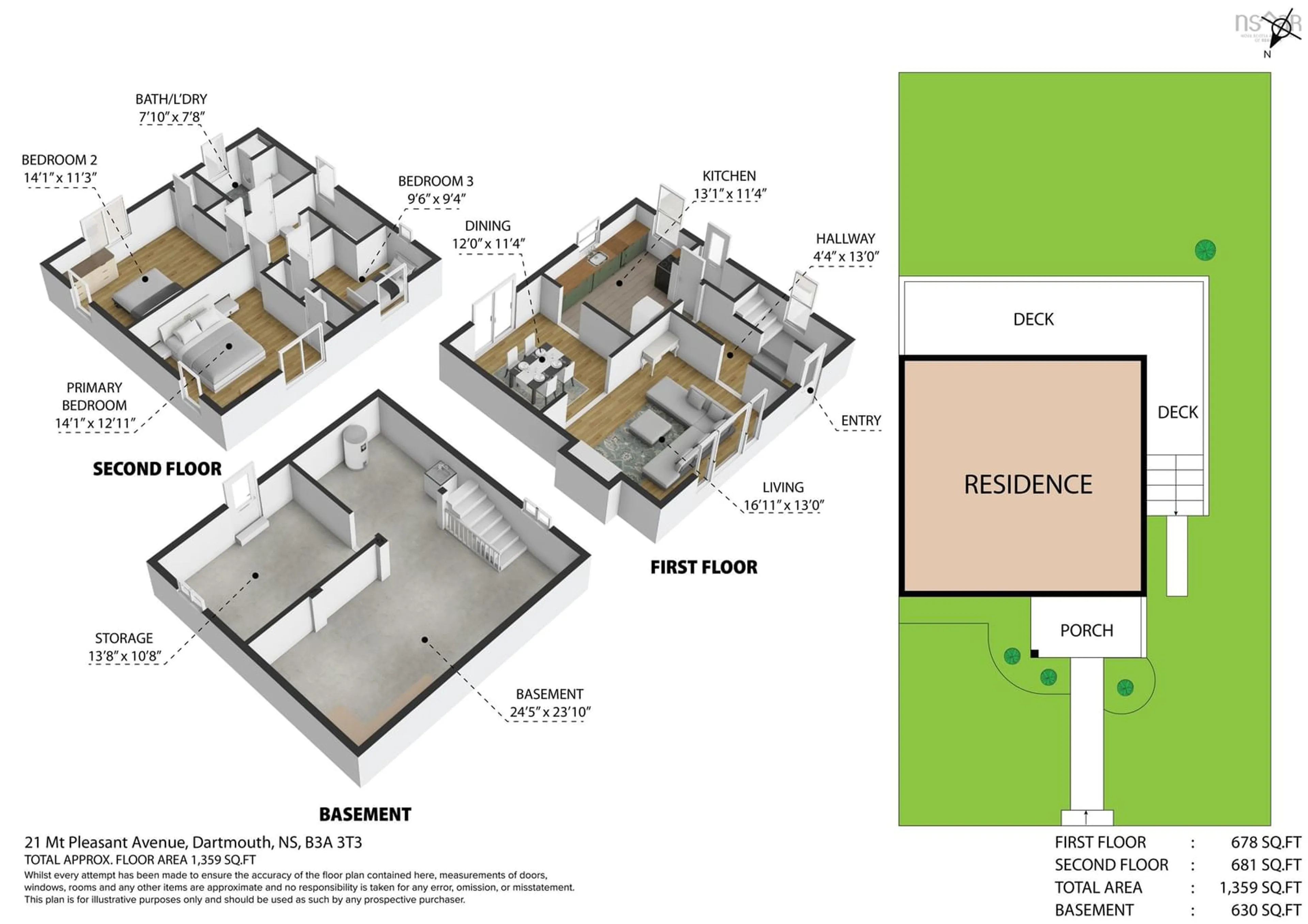 Floor plan for 21 Mount Pleasant Ave, Dartmouth Nova Scotia B3A 3T3