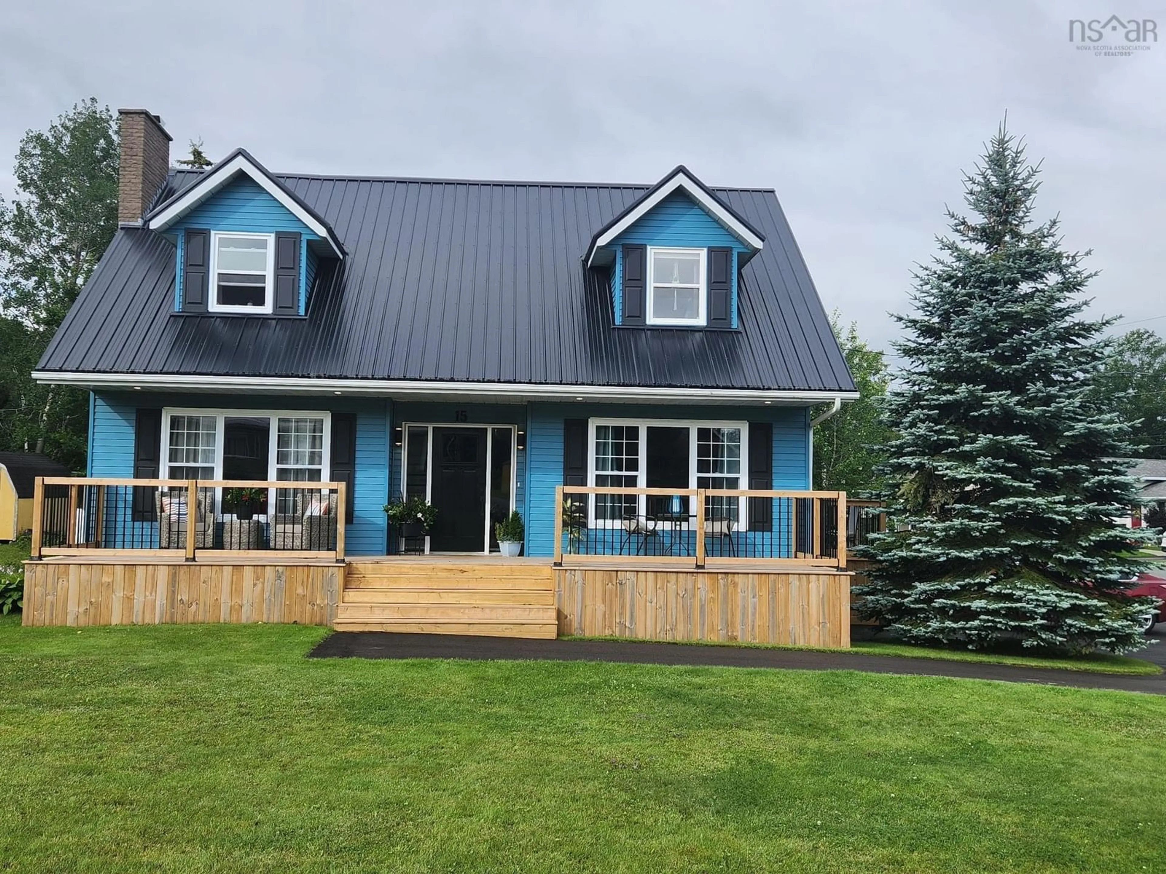 Home with vinyl exterior material, mountain view for 15 Meadowbrook Drive, Sydney Mines Nova Scotia B1V 3G8