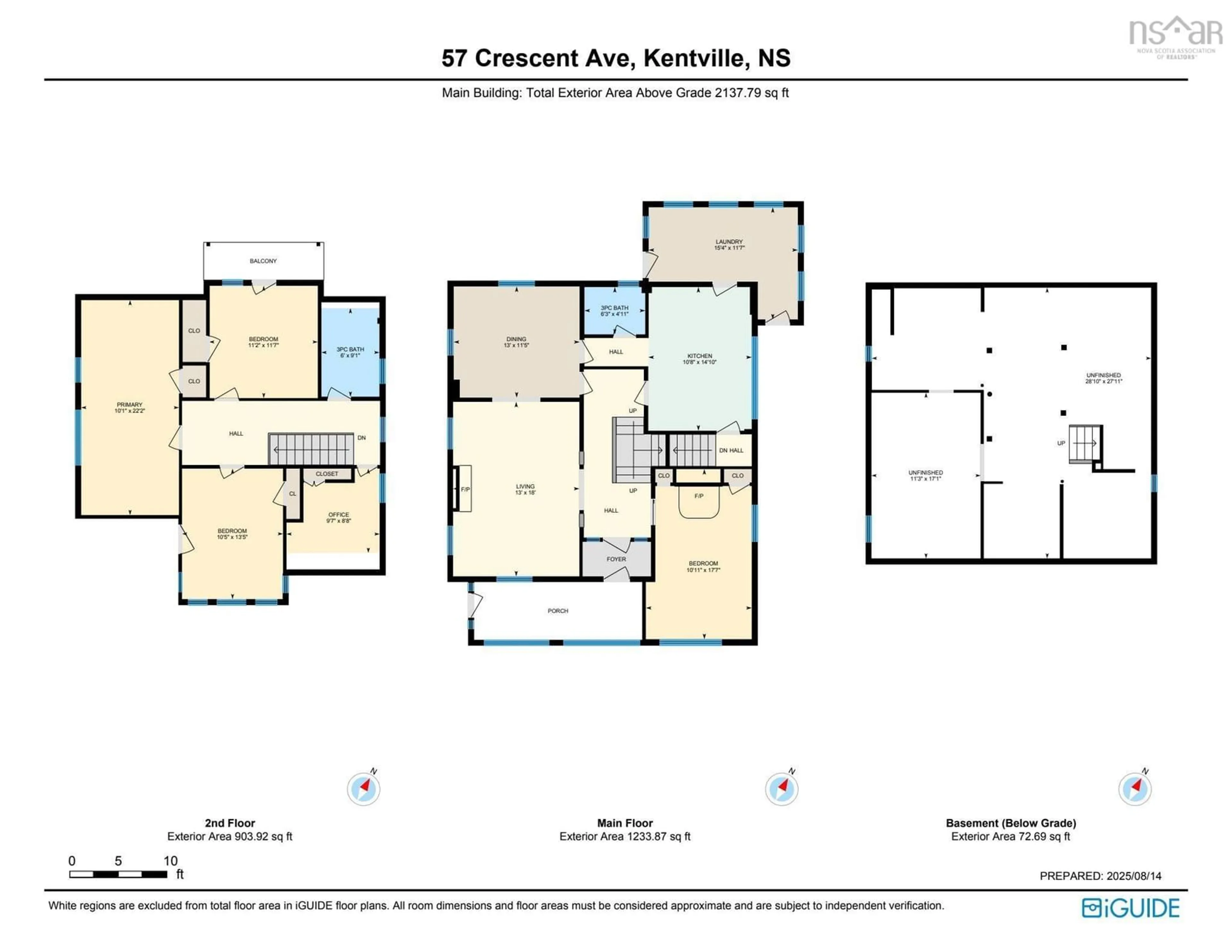 Floor plan for 57 Crescent Ave, Kentville Nova Scotia B4N 1R1