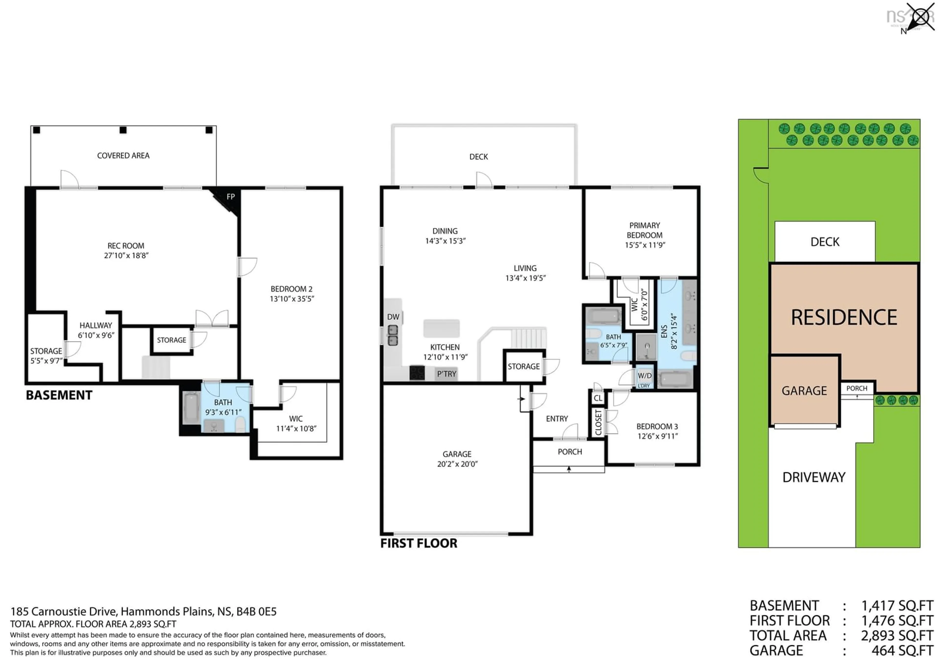Floor plan for 185 Carnoustie Dr, Hammonds Plains Nova Scotia B4B 0E5