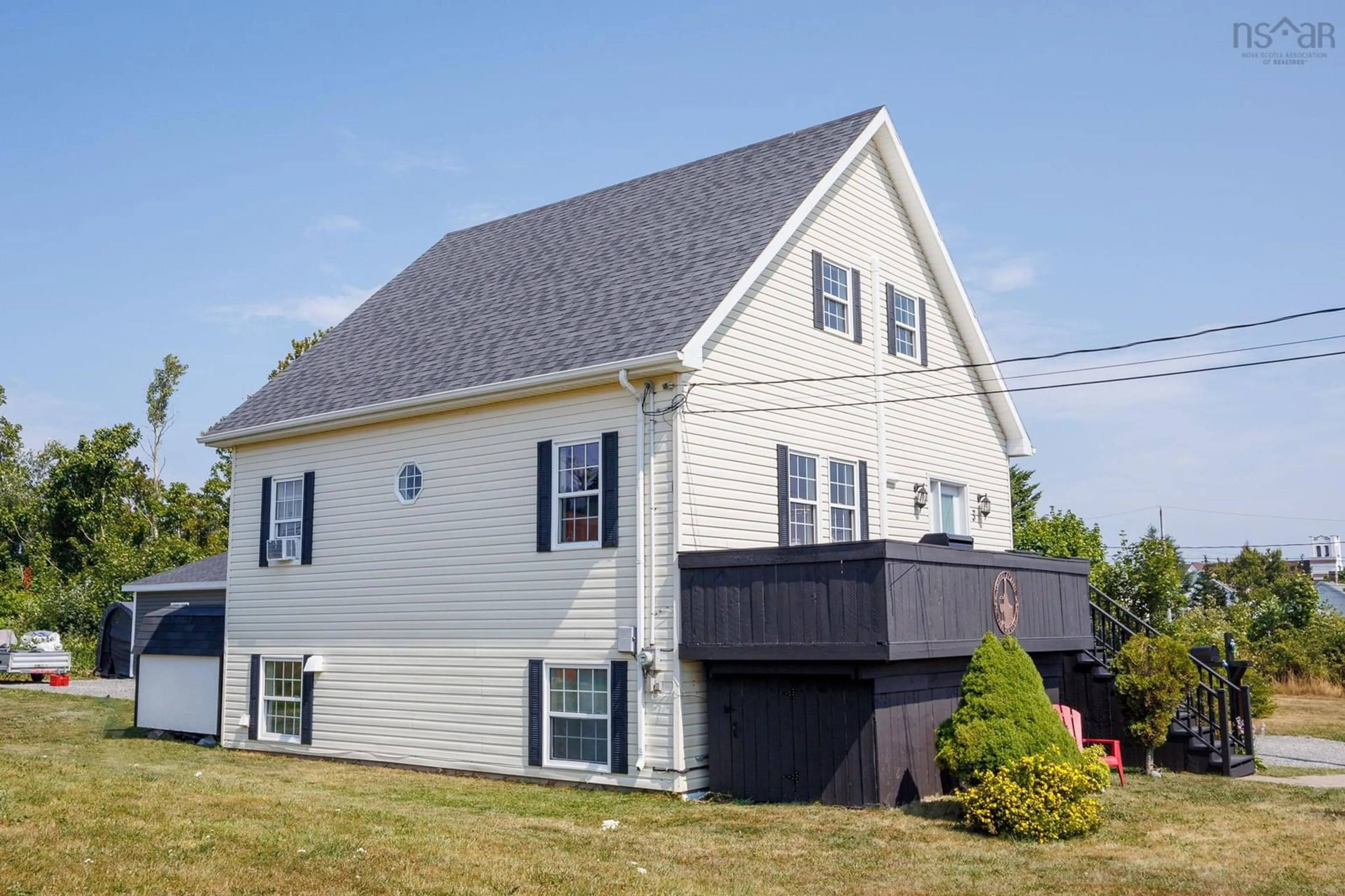 Home with vinyl exterior material, street for 3 Quarry Road, Glace Bay Nova Scotia B1A 1E6