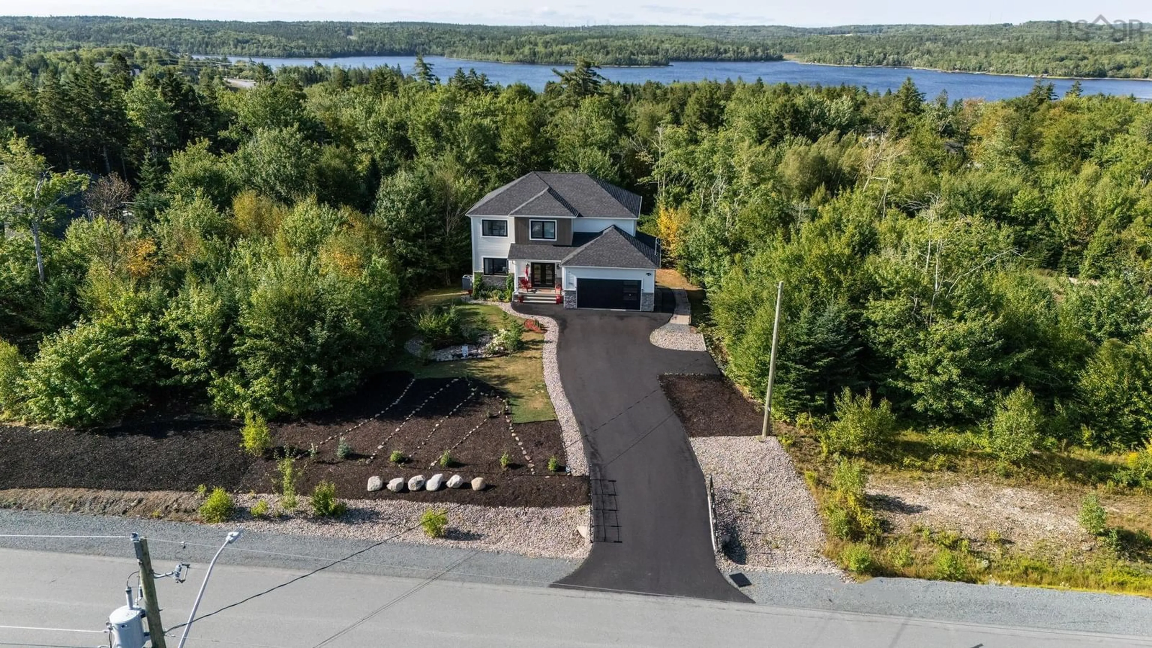 A pic from outside/outdoor area/front of a property/back of a property/a pic from drone, water/lake/river/ocean view for 456 Magenta Dr, Middle Sackville Nova Scotia B4E 0M7