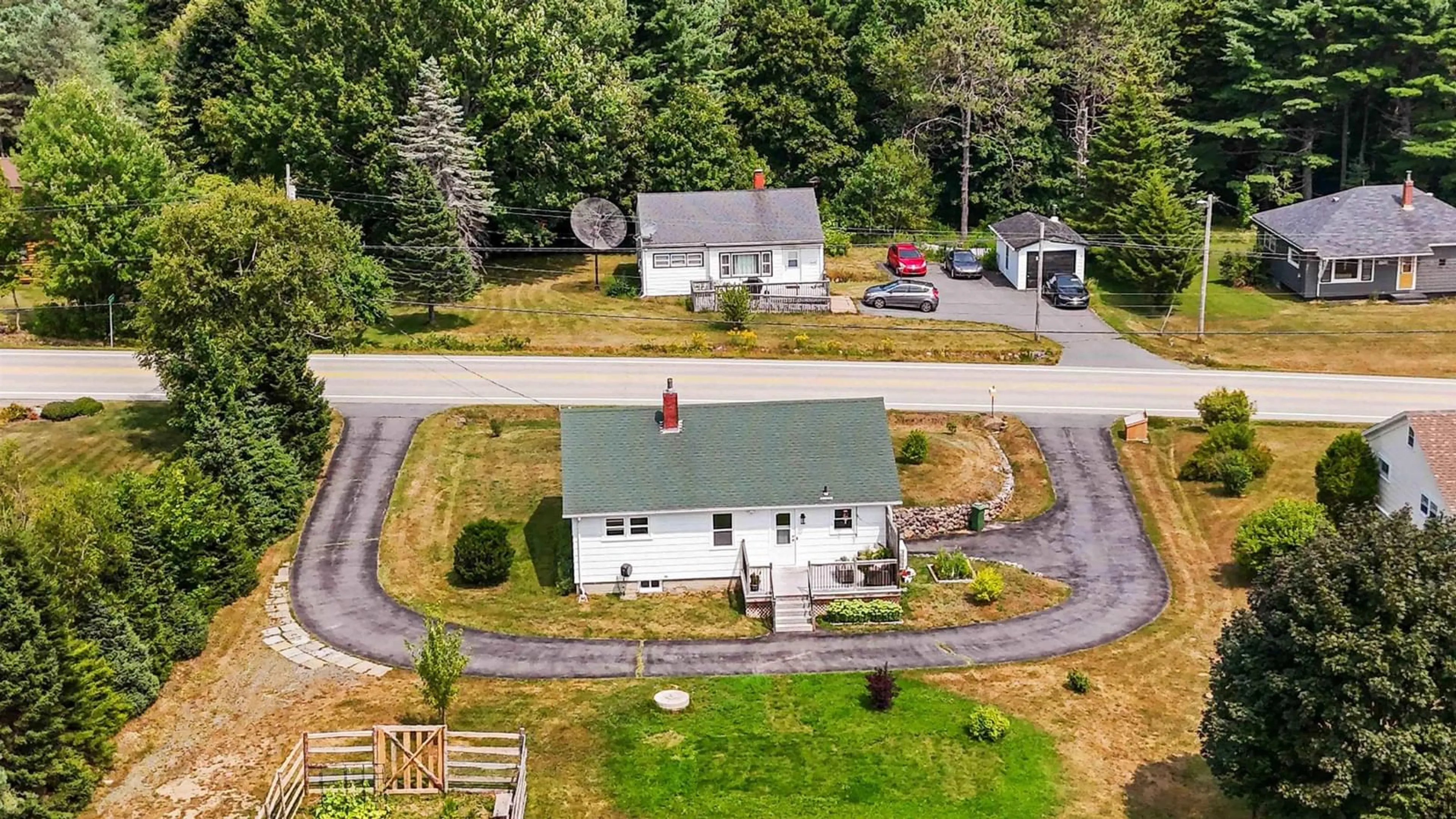 A pic from outside/outdoor area/front of a property/back of a property/a pic from drone, street for 11407 Highway 3, Centre Nova Scotia B0J 2C0