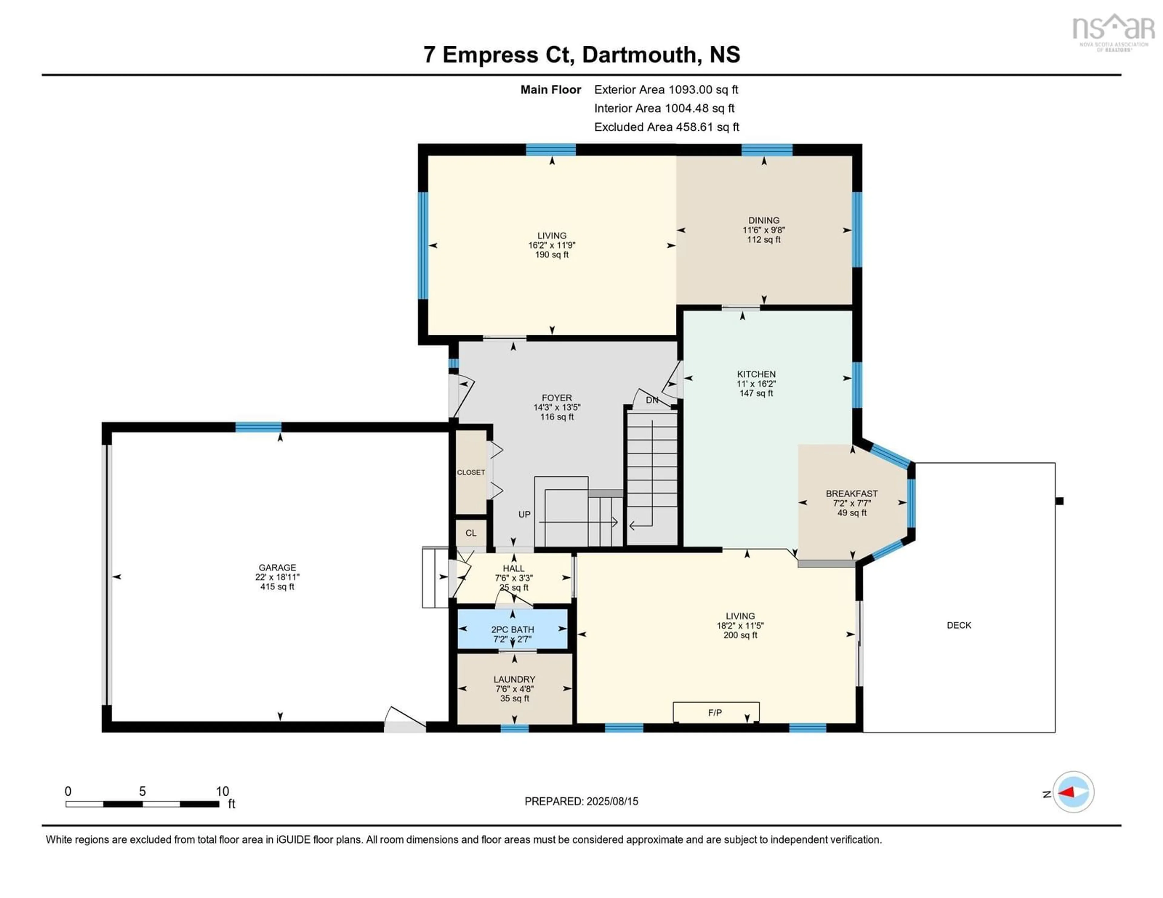 Floor plan for 7 Empress Crt, Dartmouth Nova Scotia B3A 4P4