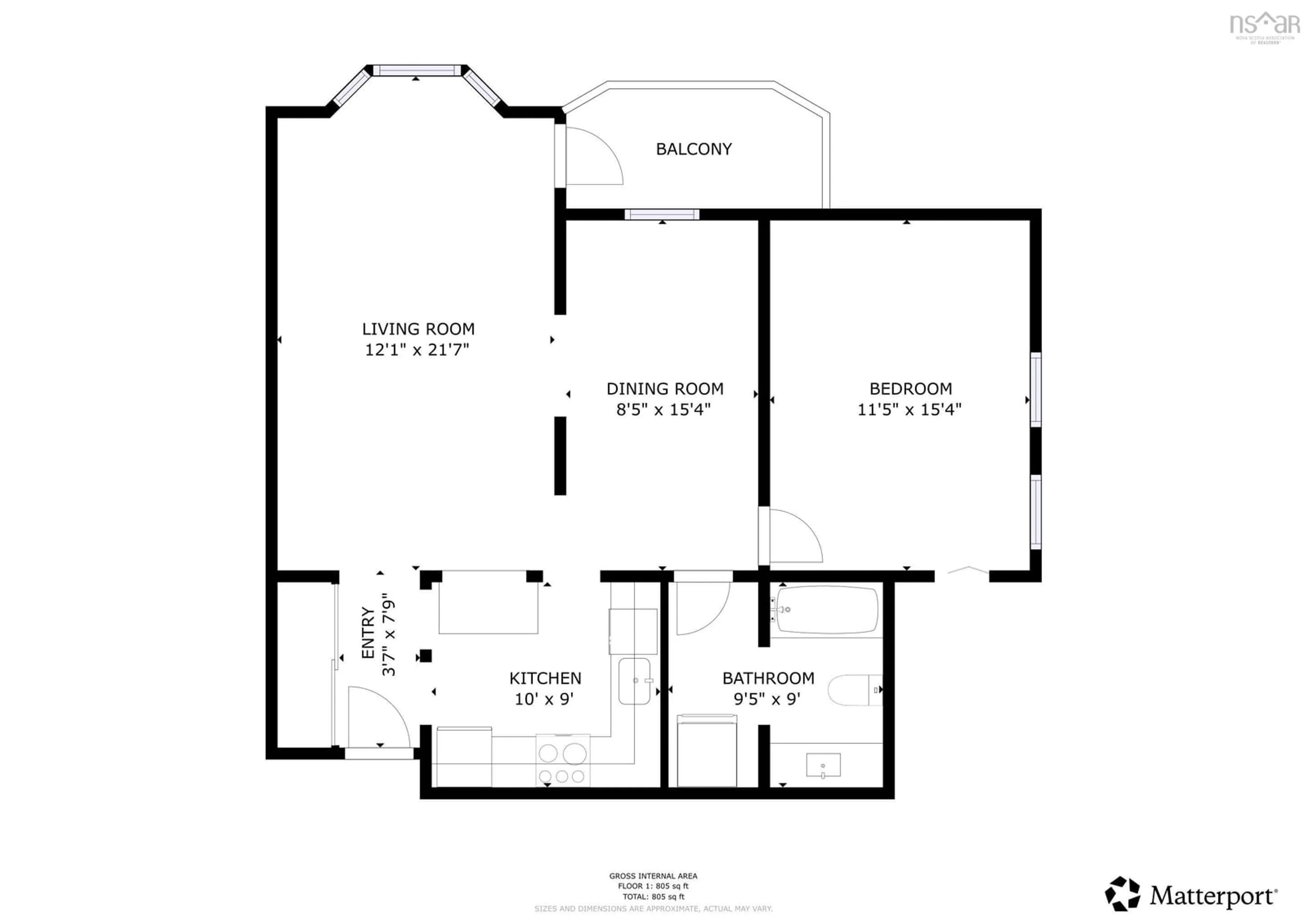Floor plan for 87 Kearney Lake Road #309, Halifax Nova Scotia B3M 4H1