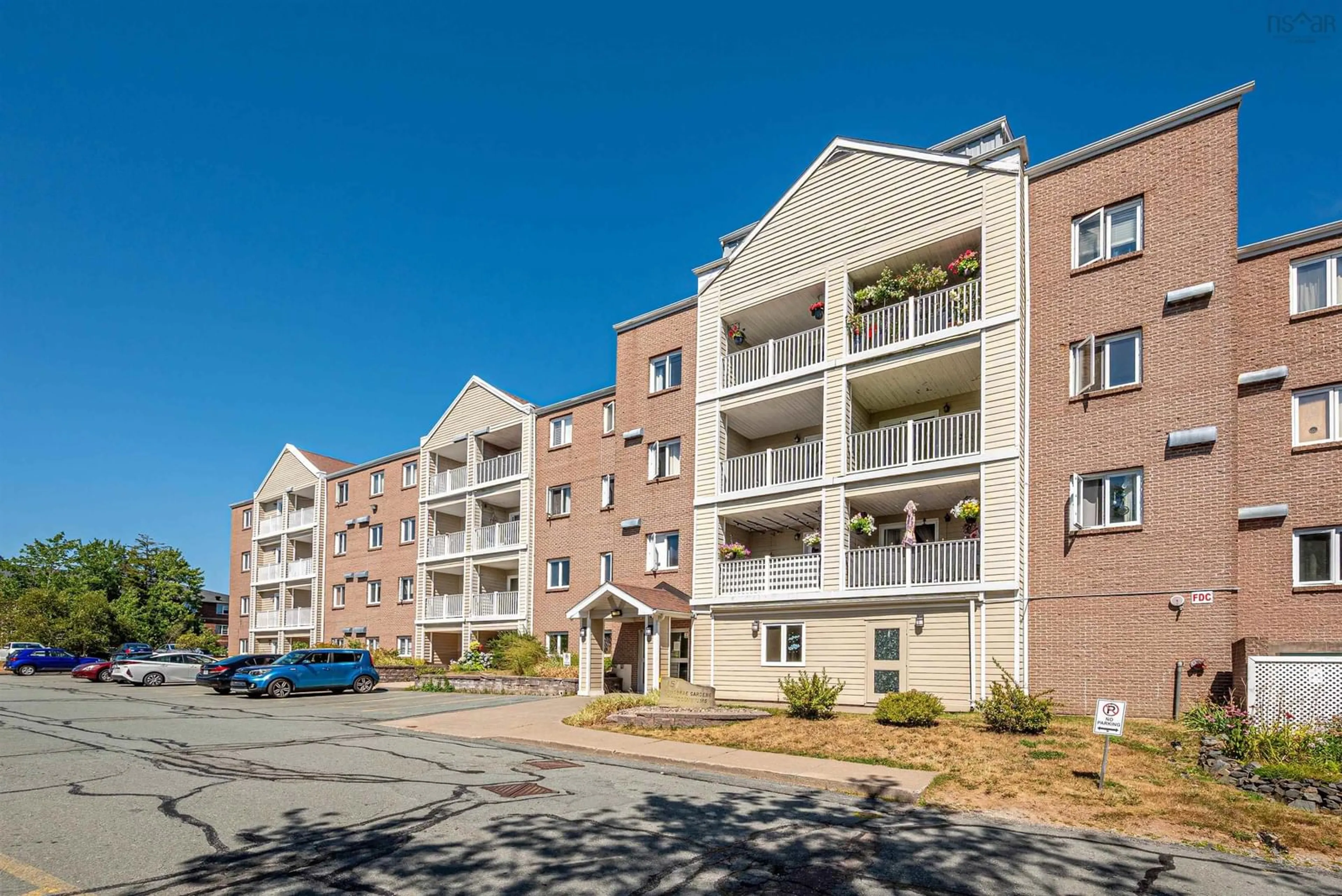 A pic from outside/outdoor area/front of a property/back of a property/a pic from drone, unknown for 15 Langbrae Dr #407, Halifax Nova Scotia B3M 3W5