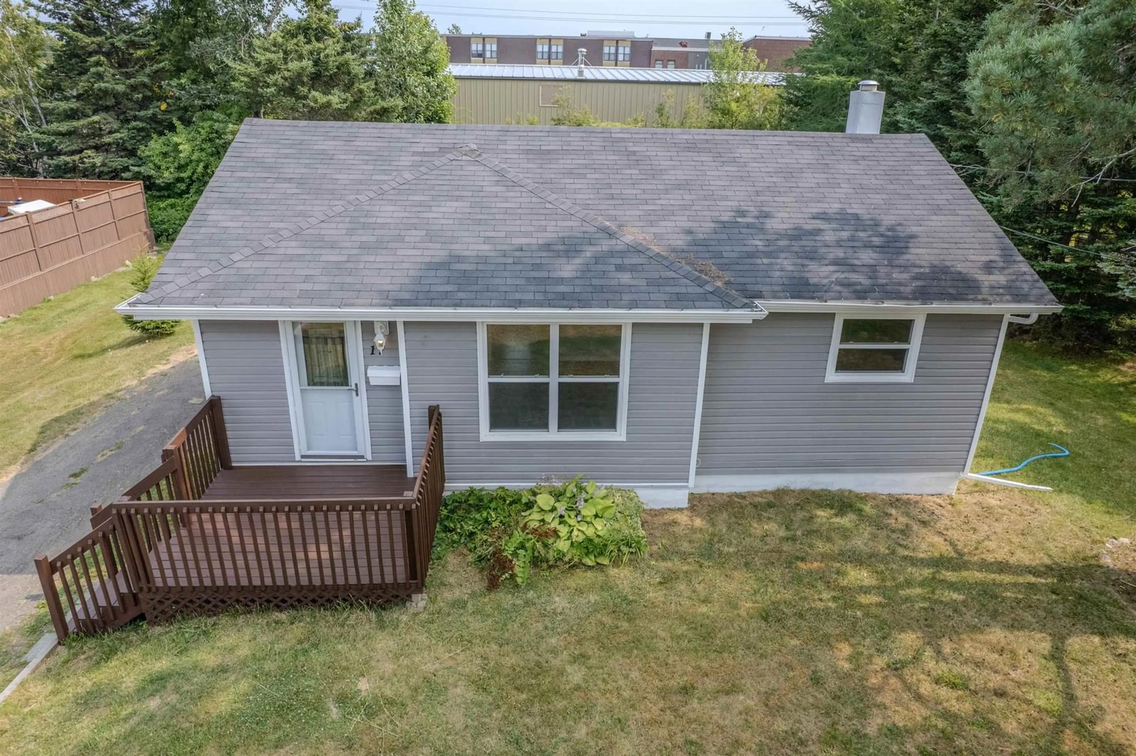 A pic from outside/outdoor area/front of a property/back of a property/a pic from drone, street for 17 Hillcrest Dr, Coxheath Nova Scotia B1R 1V1