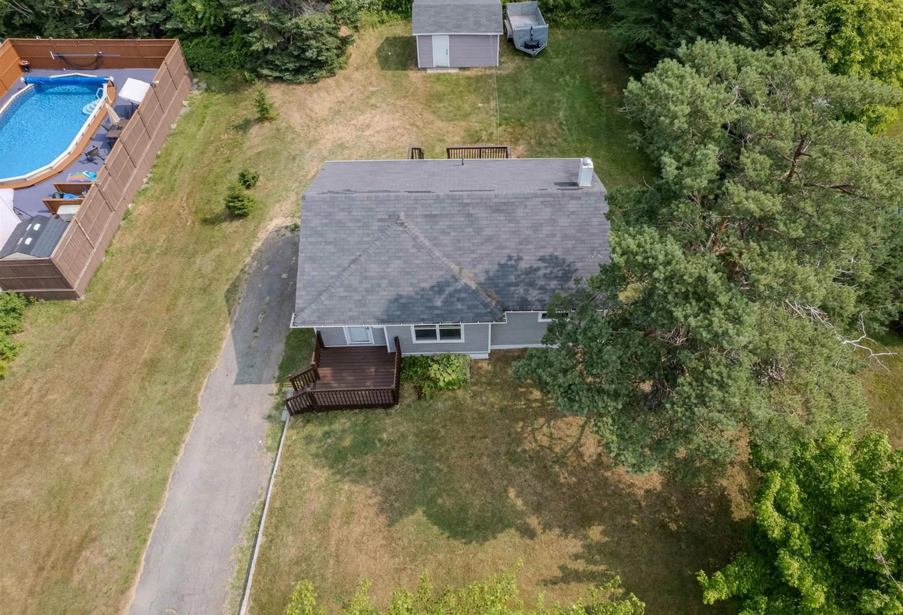 A pic from outside/outdoor area/front of a property/back of a property/a pic from drone, street for 17 Hillcrest Dr, Coxheath Nova Scotia B1R 1V1