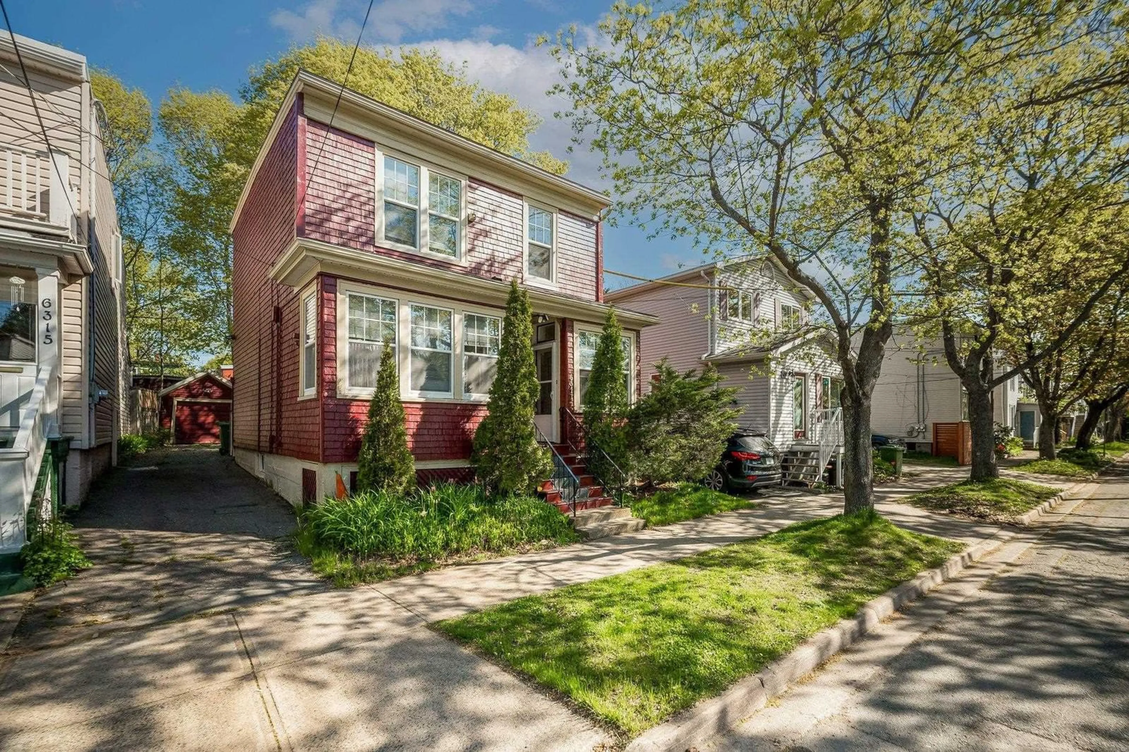 Home with vinyl exterior material, street for 6311 Yale St, Halifax Nova Scotia B3L 1C9