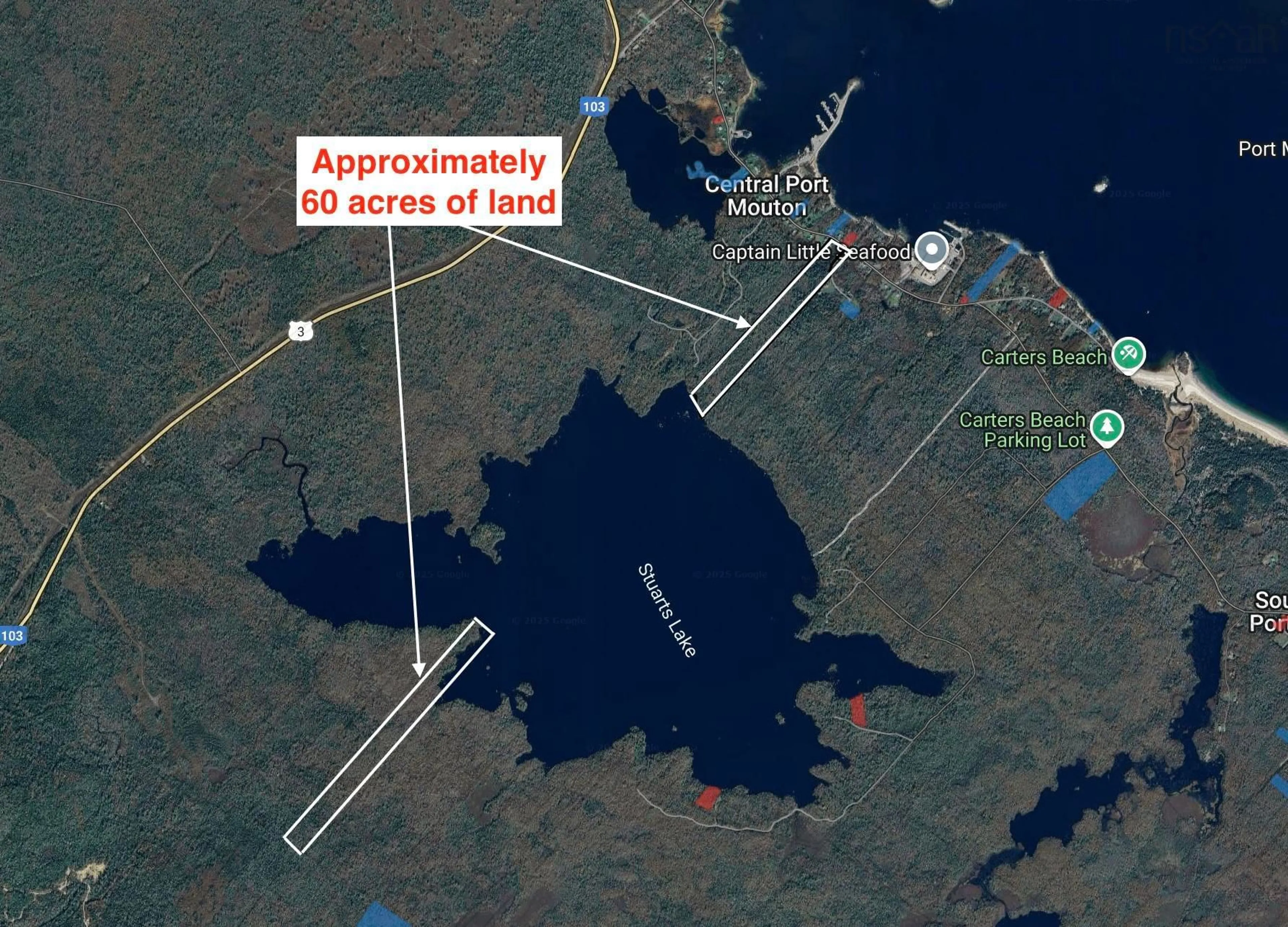 Picture of a map for 338 Central Port Mouton Rd, Port Mouton Nova Scotia B0T 1T0