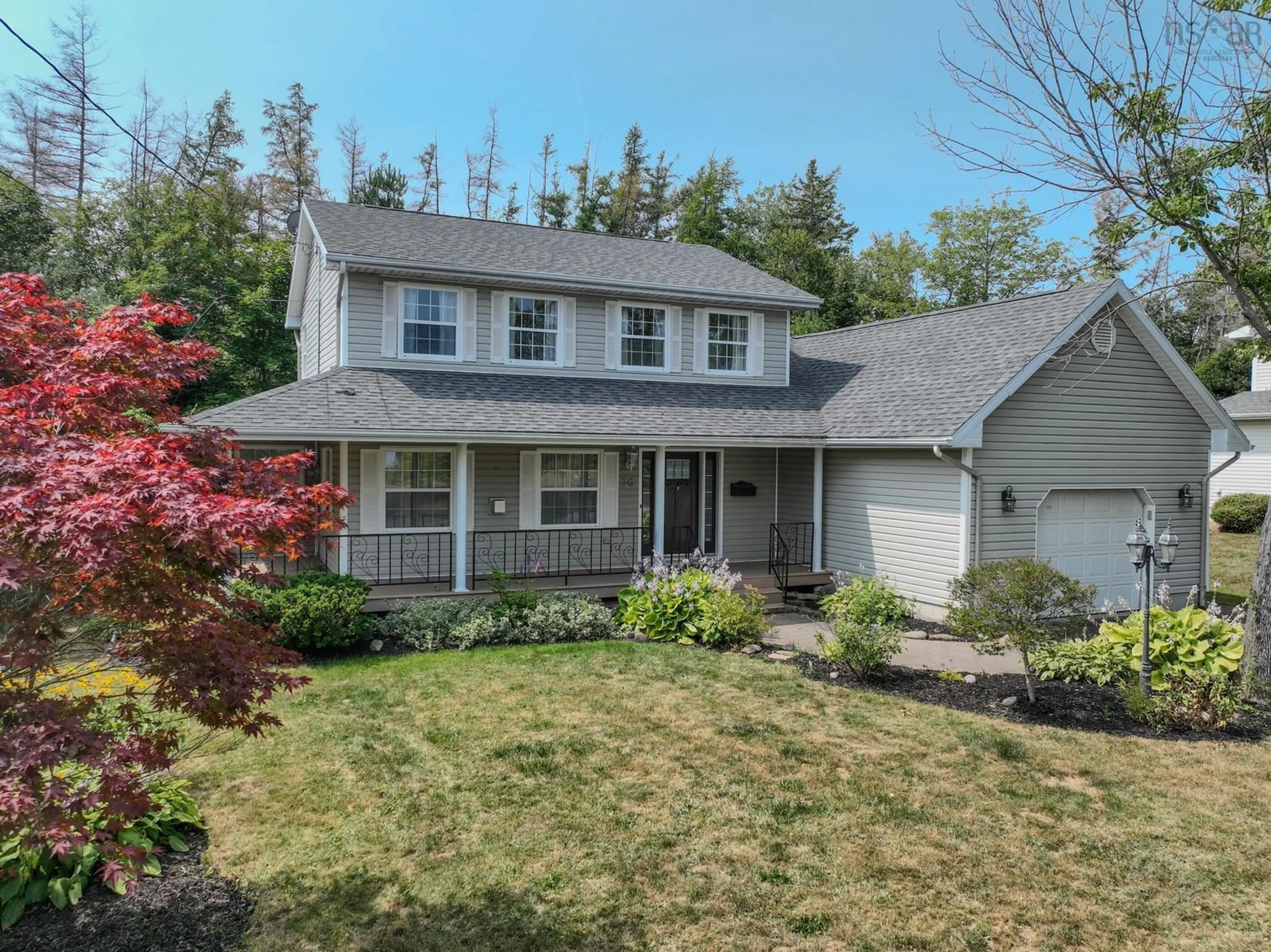 Home with vinyl exterior material, street for 36 Amberwood Cres, Westmount Nova Scotia B1R 2J8