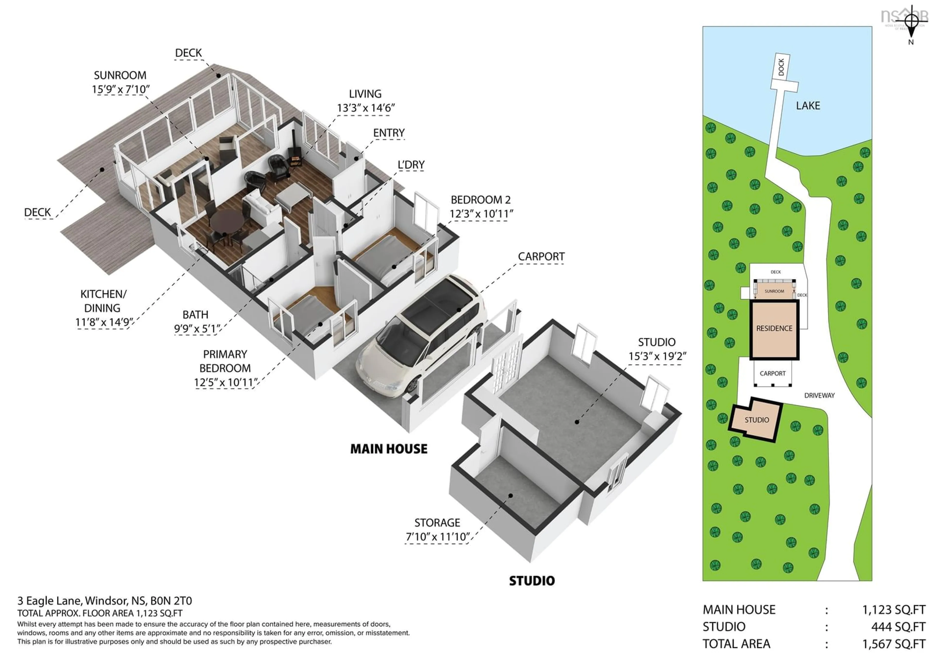 Floor plan for 3 Eagle Lane #18, Vaughan Nova Scotia B0N 2T0