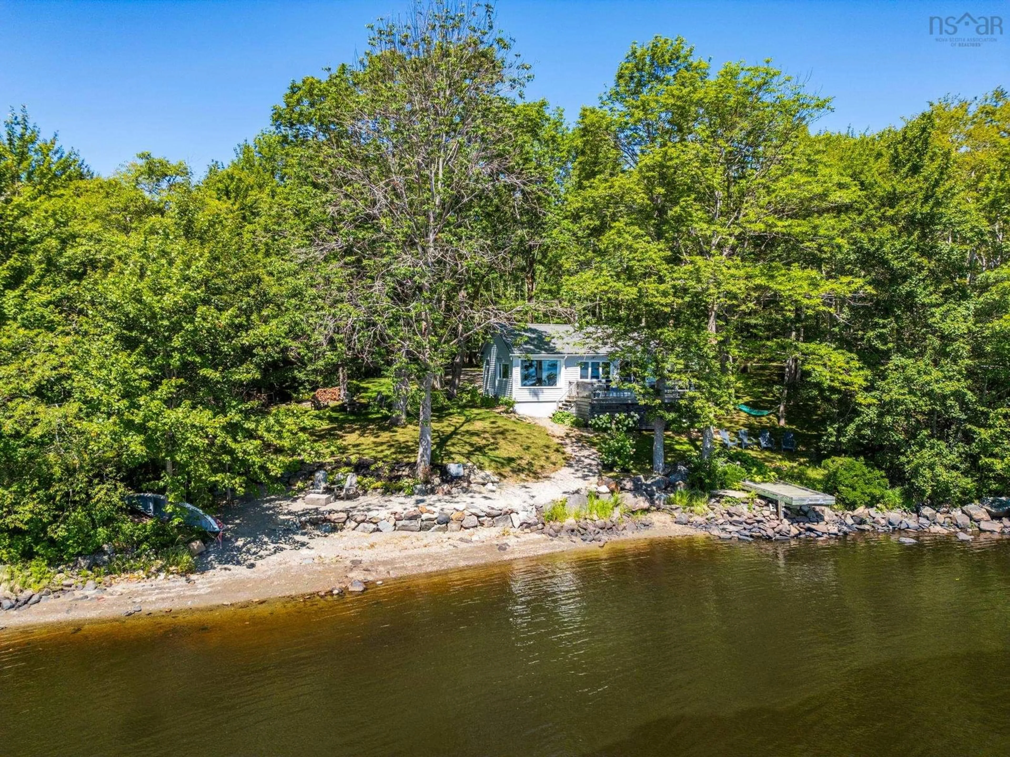 A pic from outside/outdoor area/front of a property/back of a property/a pic from drone, water/lake/river/ocean view for 5232 Highway 340, Forest Glen Nova Scotia B5A 5P9