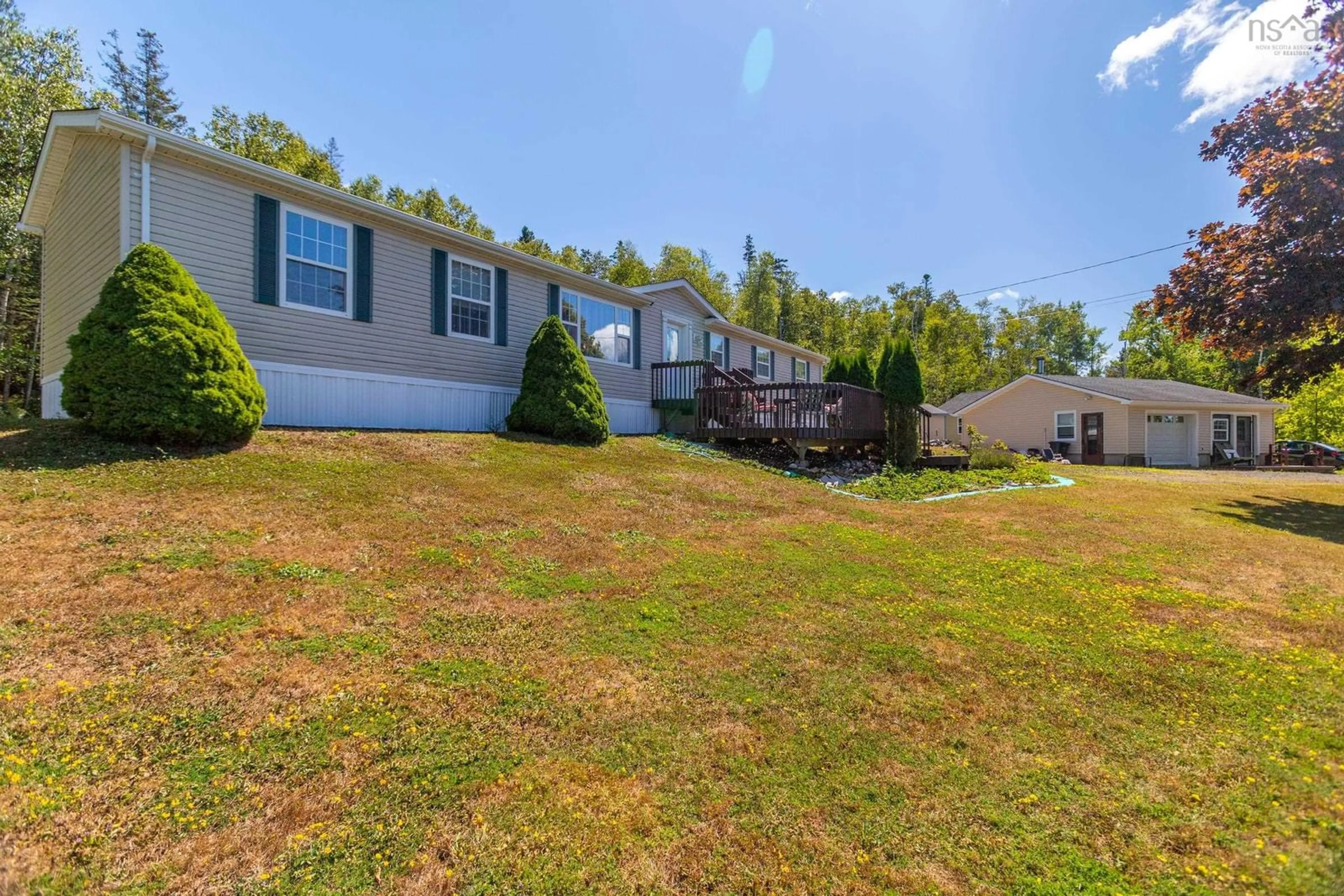 A pic from outside/outdoor area/front of a property/back of a property/a pic from drone, water/lake/river/ocean view for 2478 Highway 1, Upper Clements Nova Scotia B0S 1A0