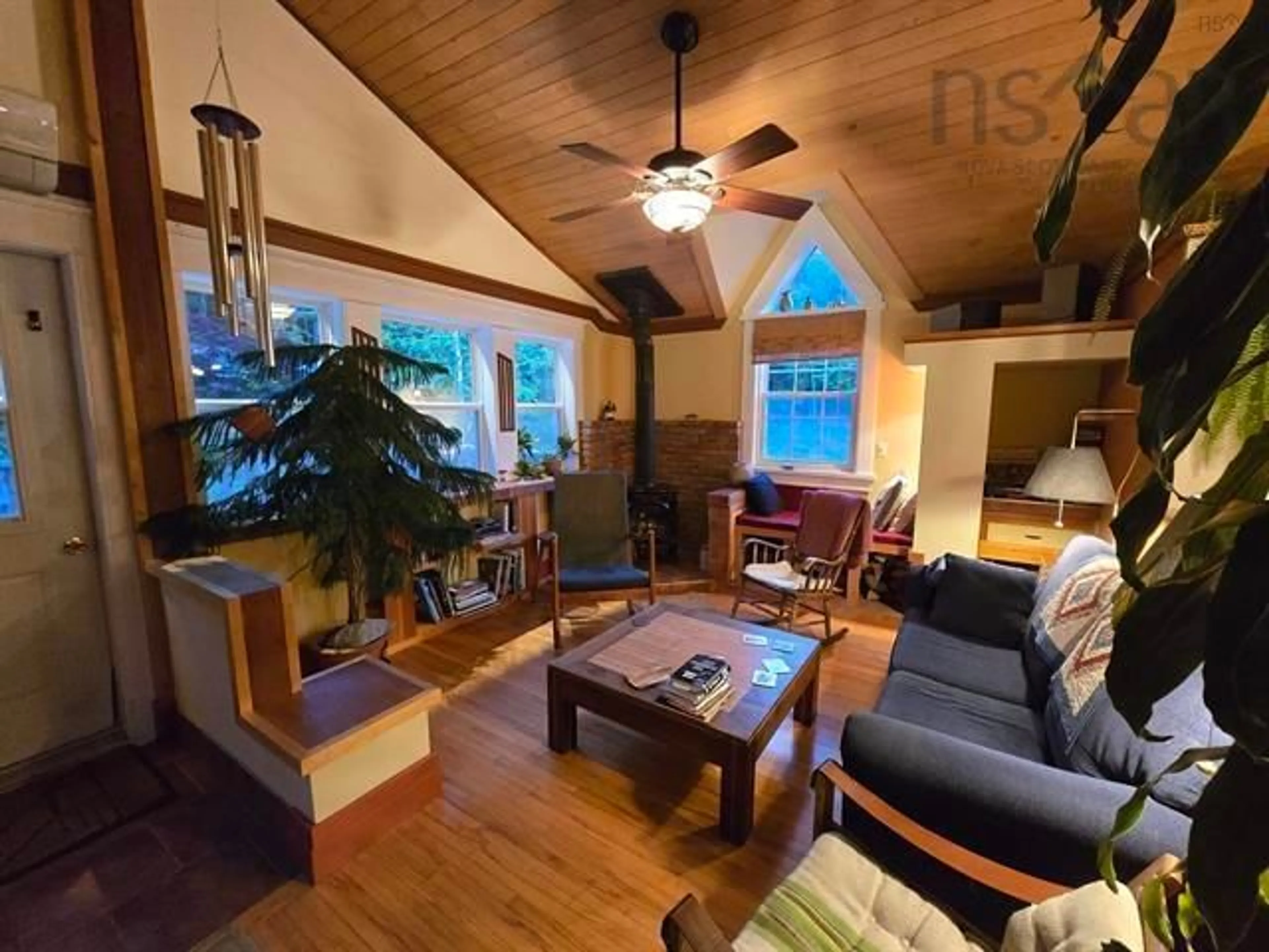 Living room with furniture, wood/laminate floor for 57 King St, Bridgewater Nova Scotia B4V 1A1