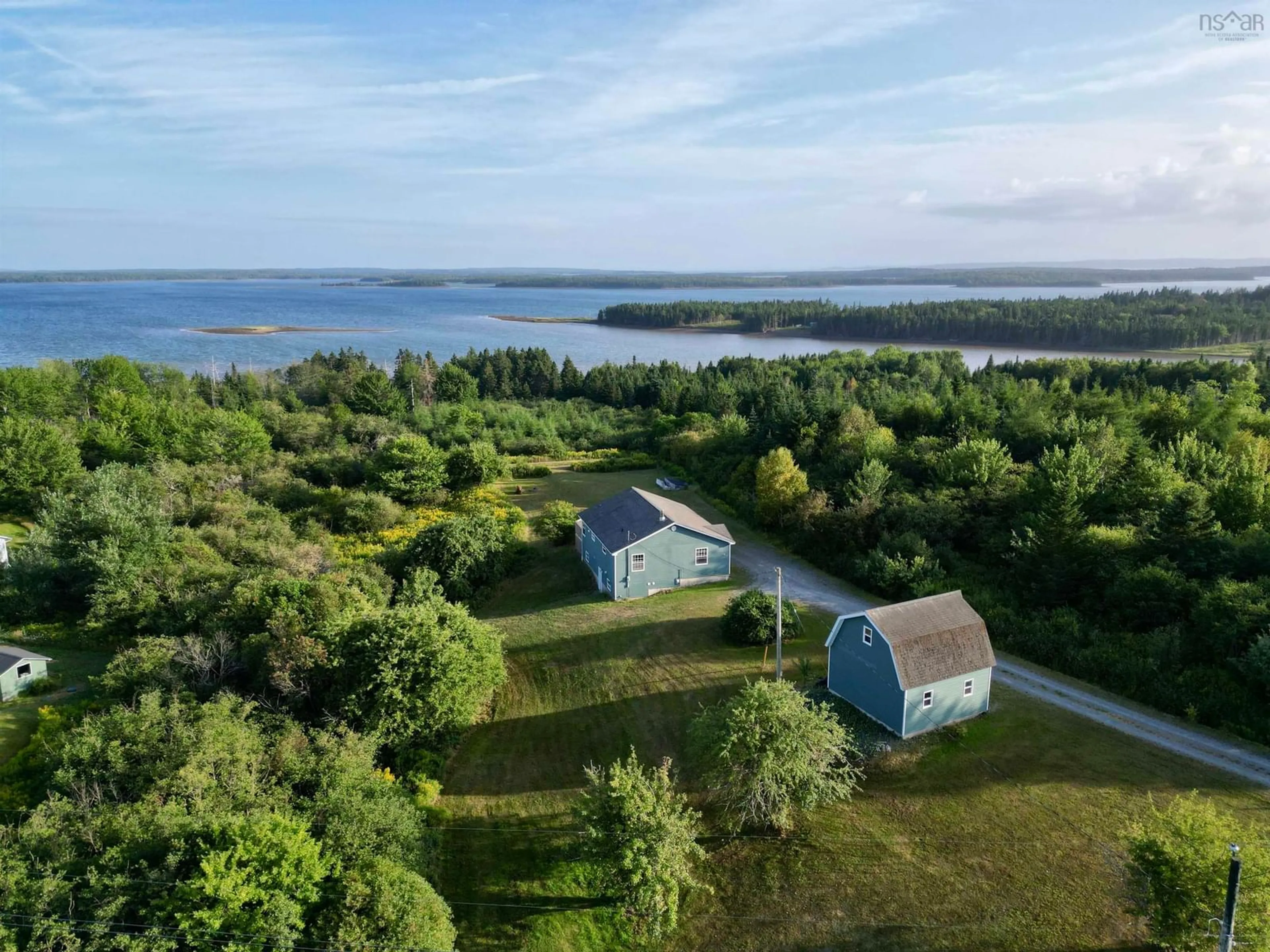 A pic from outside/outdoor area/front of a property/back of a property/a pic from drone, water/lake/river/ocean view for 19 Walkerville Rd, Walkerville Nova Scotia B0E 1J0