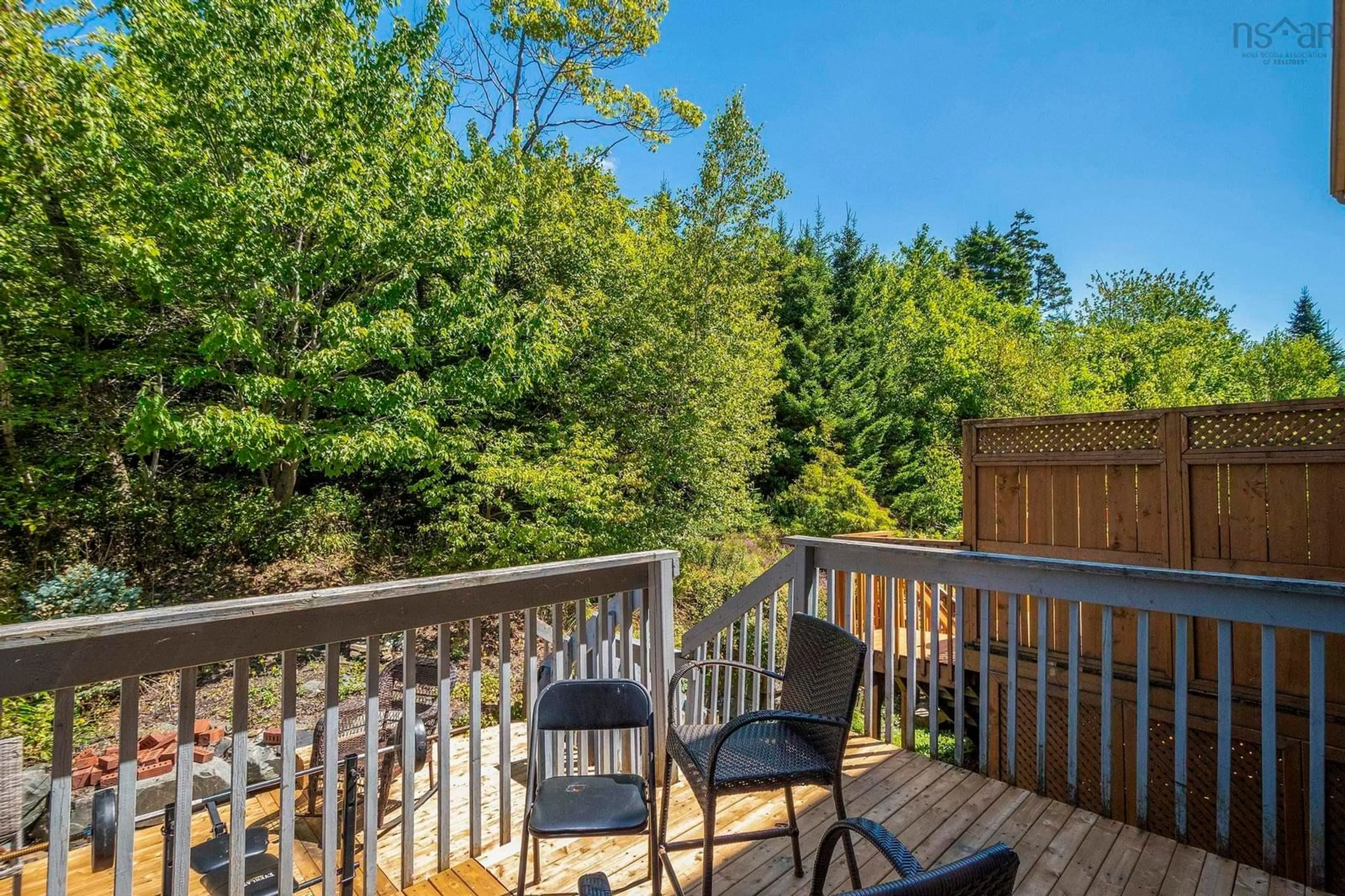 Patio, forest/trees view for 64 Surrey Way, Portland Hills Nova Scotia B2W 6R7