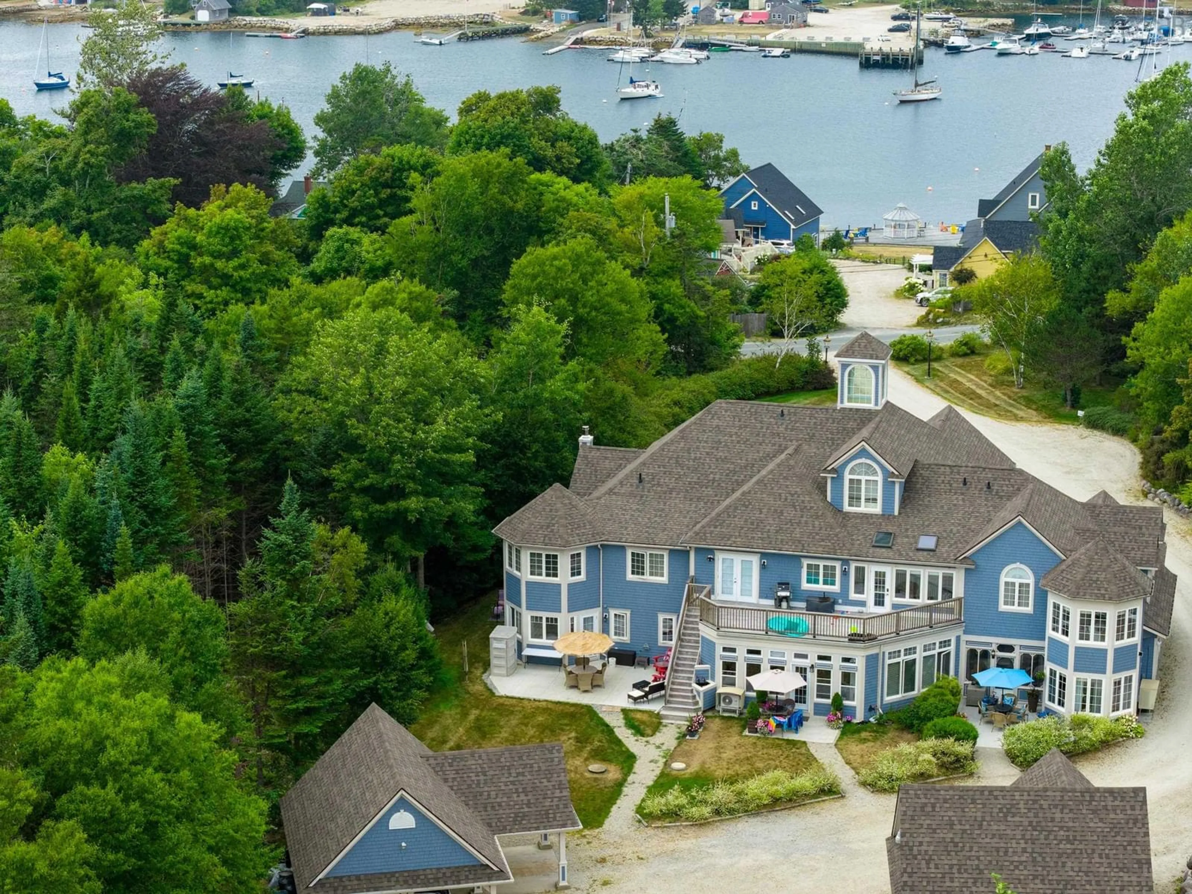 A pic from outside/outdoor area/front of a property/back of a property/a pic from drone, water/lake/river/ocean view for 184 Shore Club Rd #A, Hubbards Nova Scotia B0J 1T0