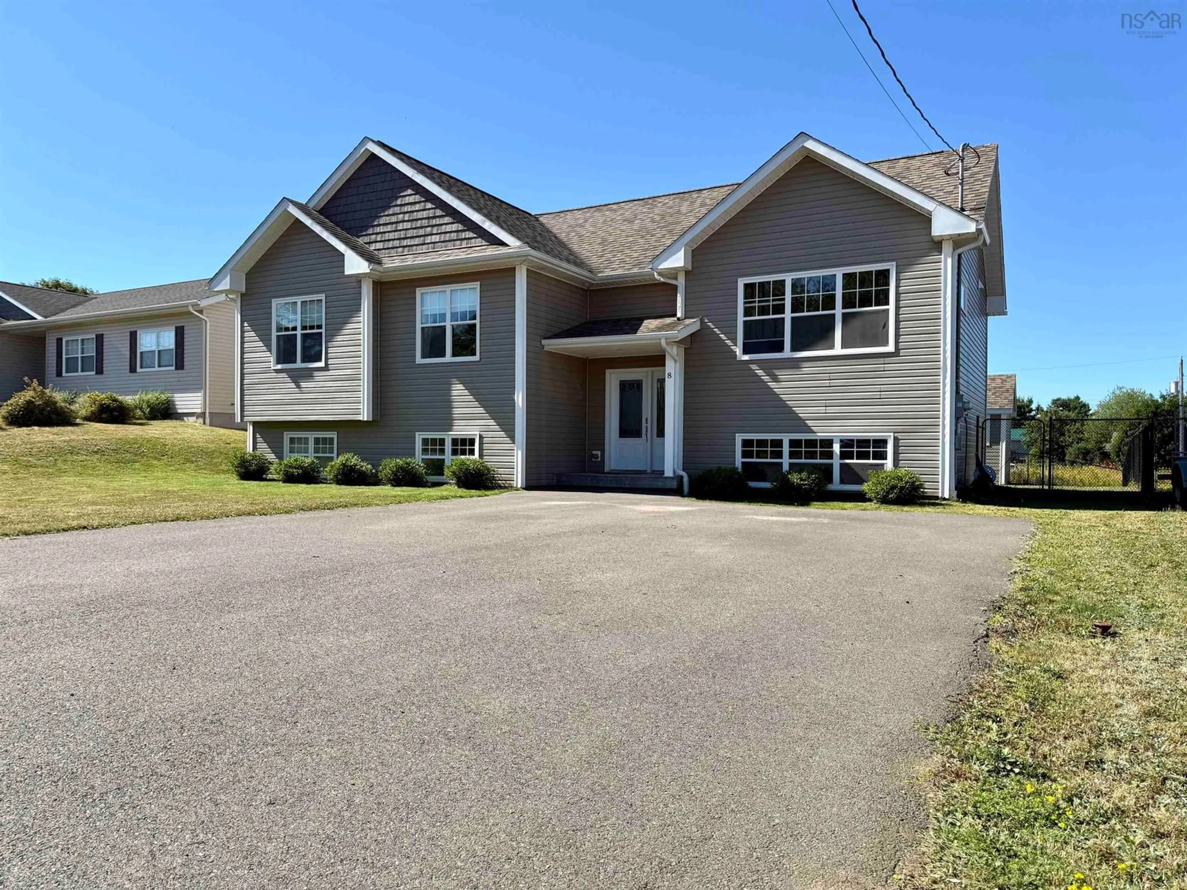 Home with vinyl exterior material, street for 8 Mosher St, Amherst Nova Scotia B4H 4S2