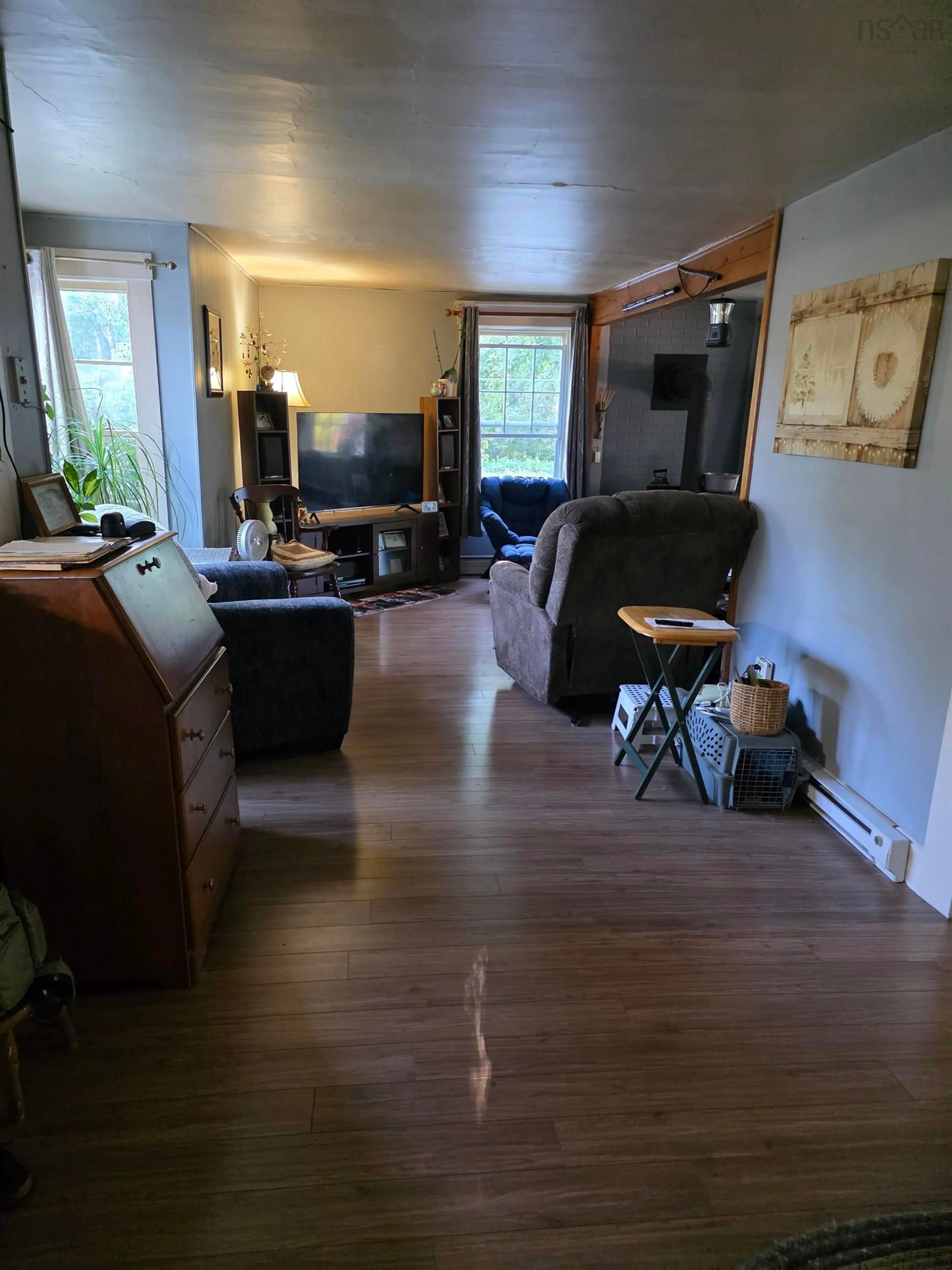 Living room with furniture, wood/laminate floor for 5 Jordan Branch Rd, Jordan Falls Nova Scotia B0T 1J0