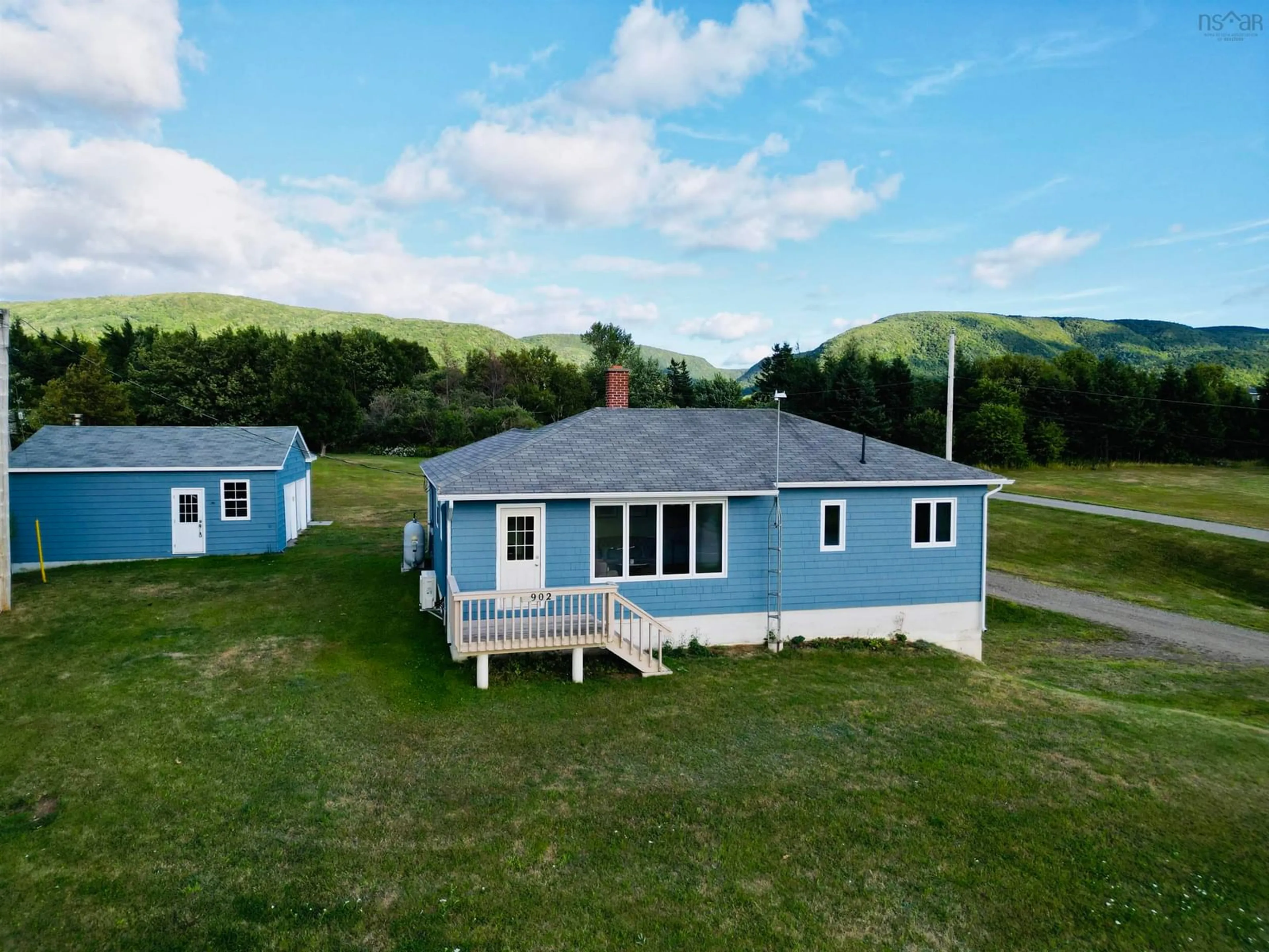 A pic from outside/outdoor area/front of a property/back of a property/a pic from drone, unknown for 902 Cheticamp Back Rd, Belle Marche Nova Scotia B0E 1H0