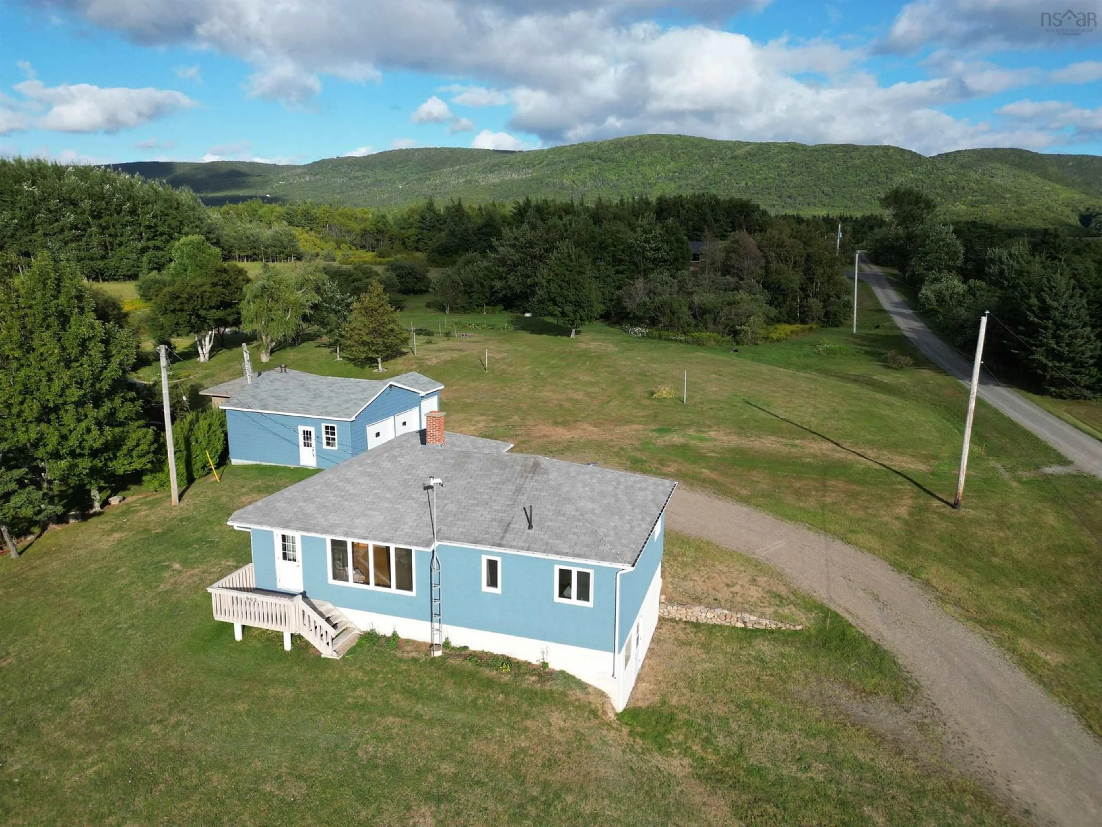 A pic from outside/outdoor area/front of a property/back of a property/a pic from drone, unknown for 902 Cheticamp Back Rd, Belle Marche Nova Scotia B0E 1H0