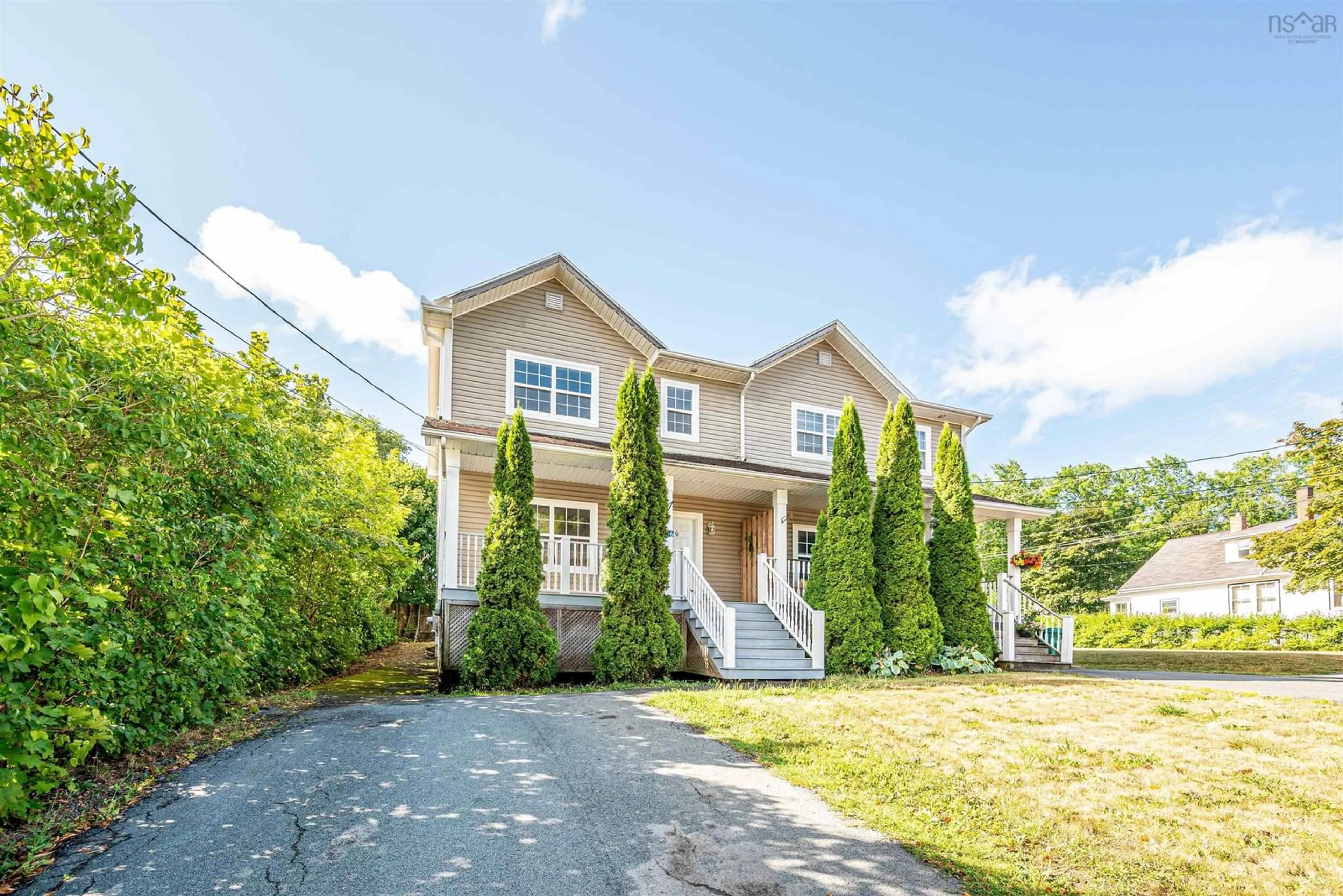 Home with vinyl exterior material, street for 256 Highland Ave, Windsor Nova Scotia B0N 2T0