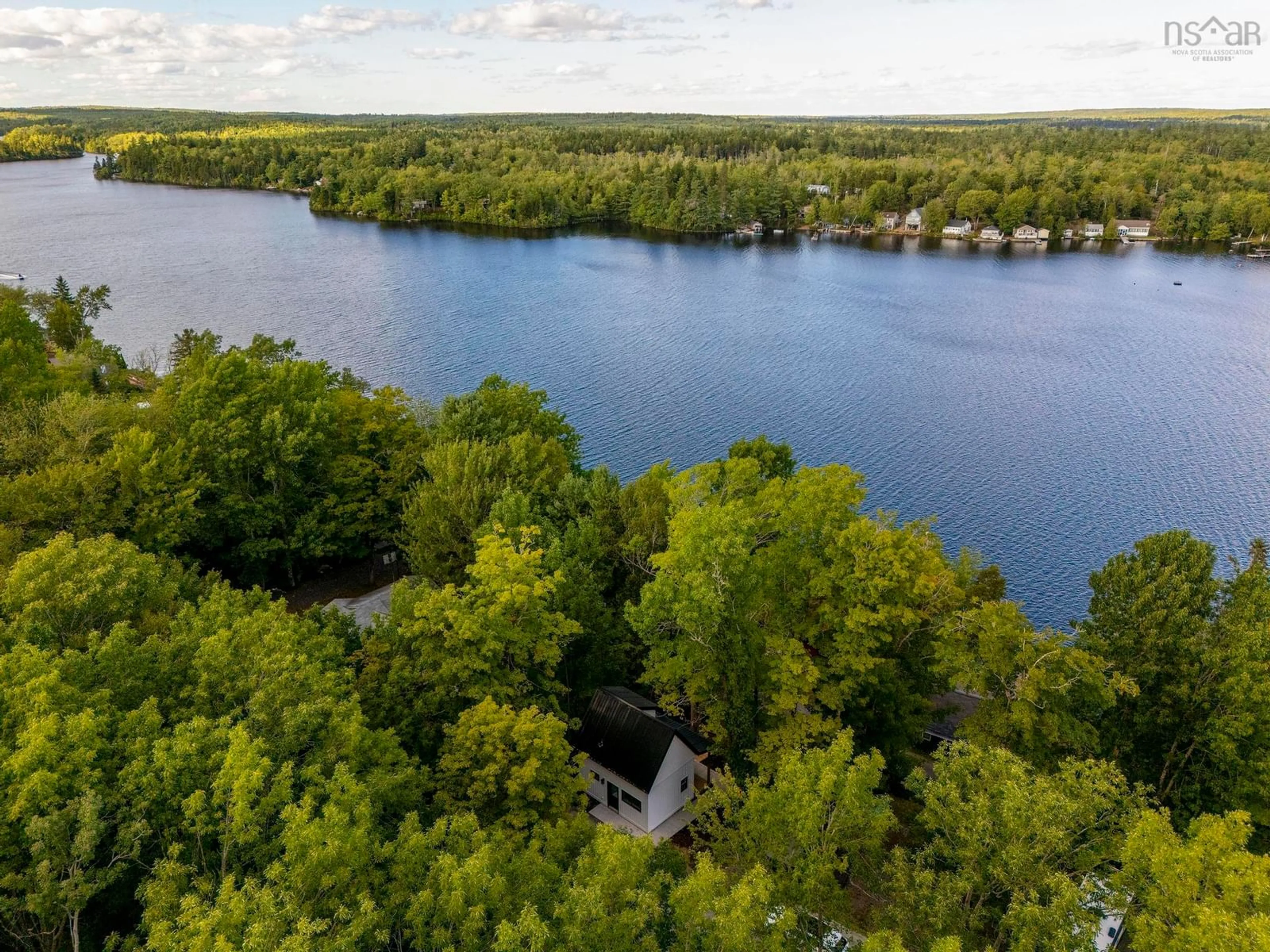 A pic from outside/outdoor area/front of a property/back of a property/a pic from drone, water/lake/river/ocean view for 17 S-10 Rd, Lake George Nova Scotia B0P 1C0