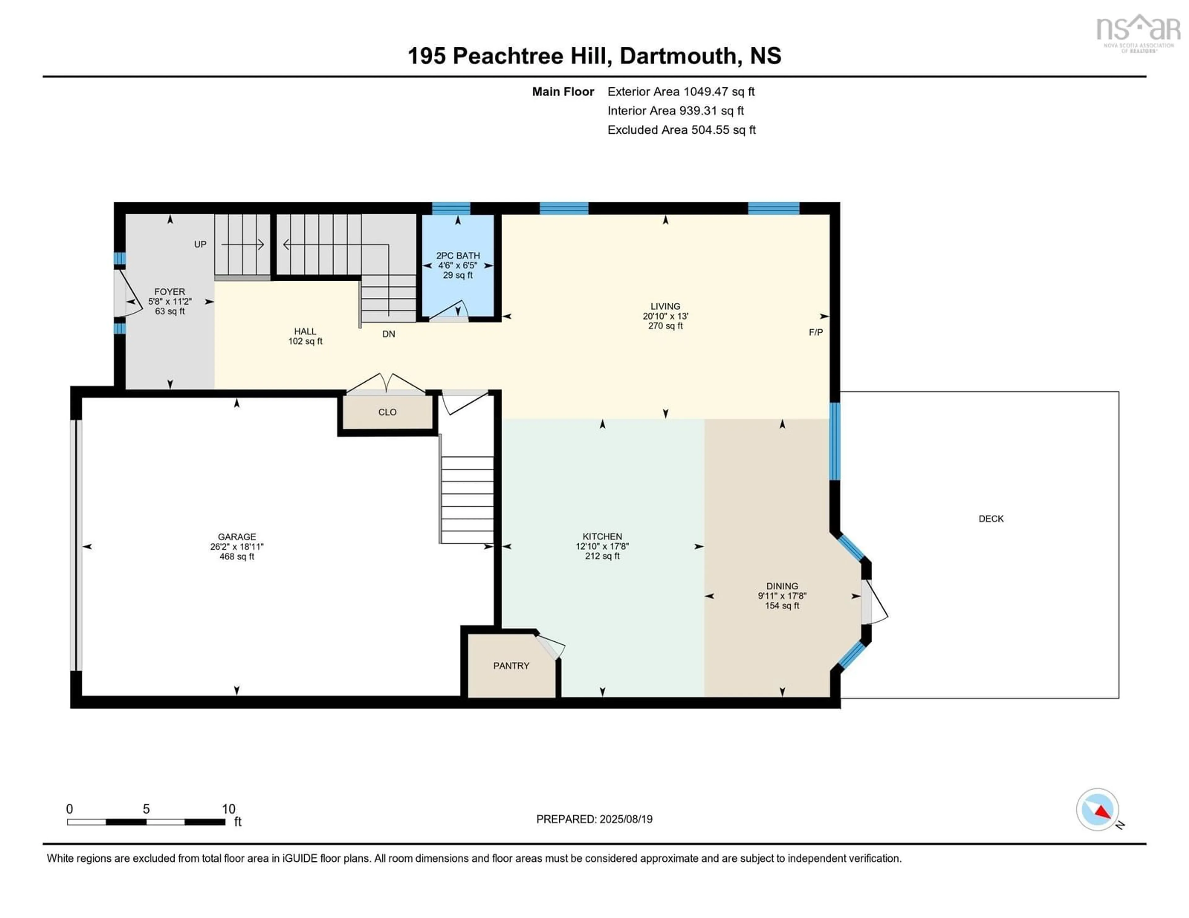 Floor plan for 195 Peachtree Hill, Dartmouth Nova Scotia B2W 0H9