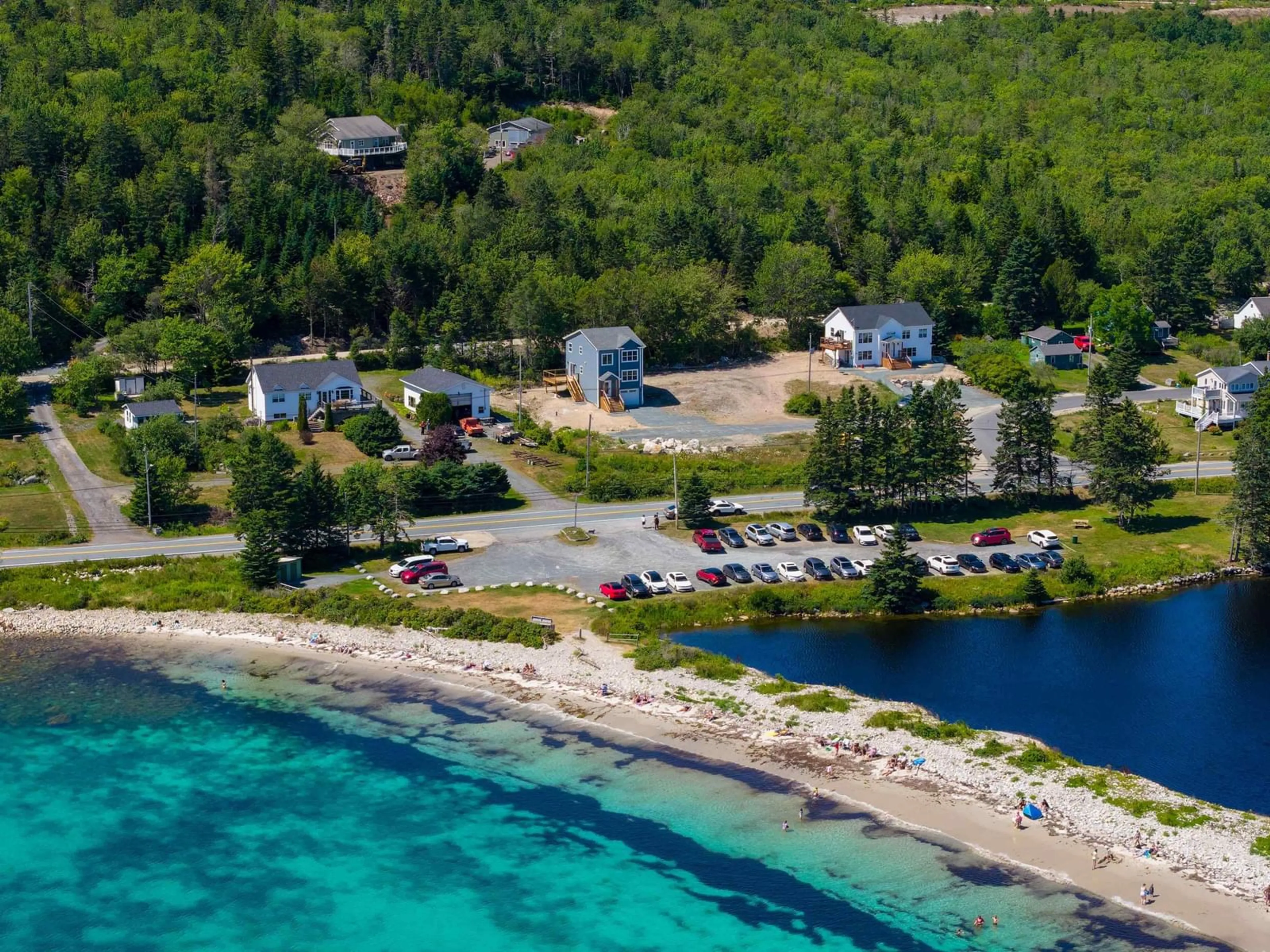 A pic from outside/outdoor area/front of a property/back of a property/a pic from drone, water/lake/river/ocean view for 6 Brigleys Rd, Queensland Nova Scotia B0J 1T0