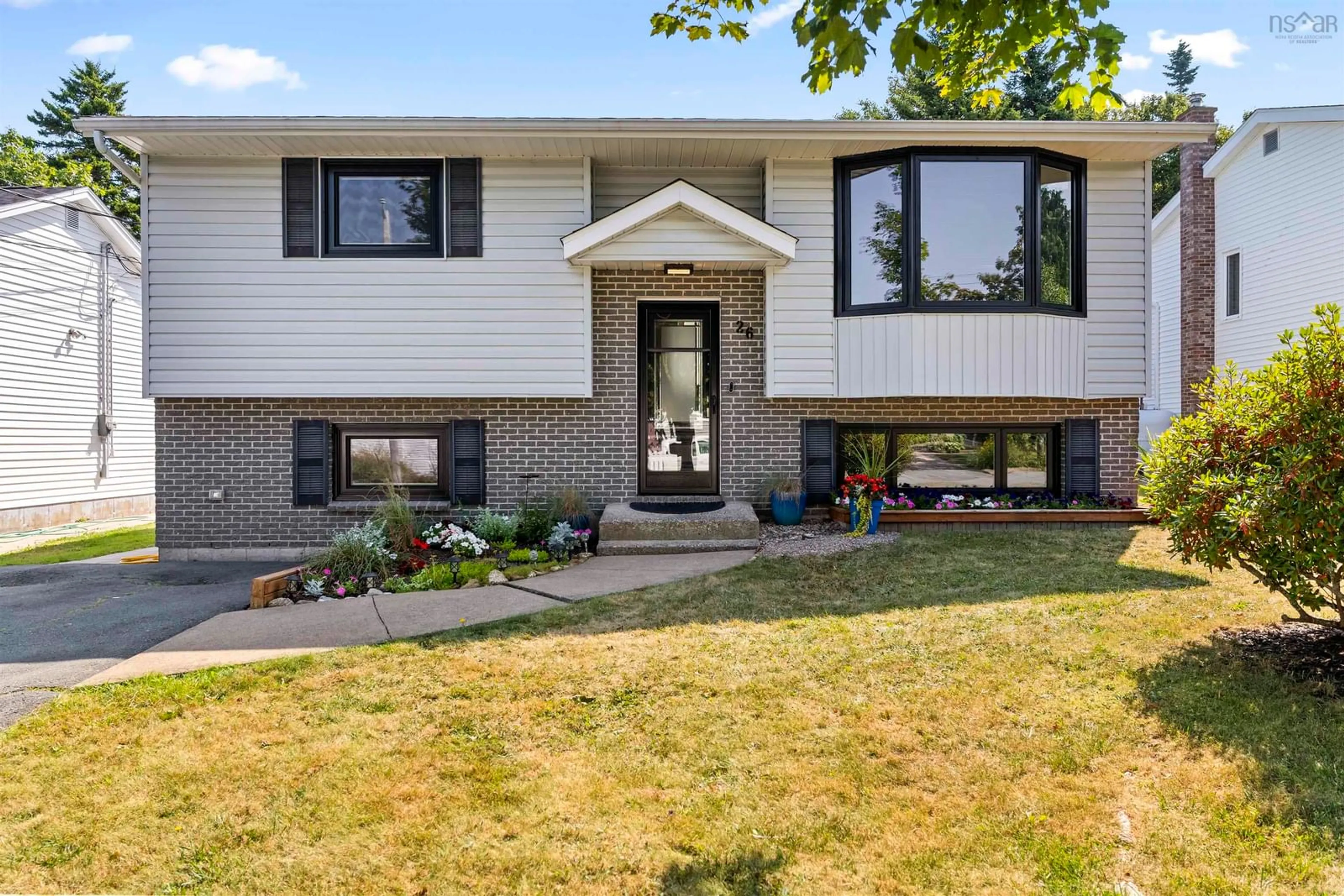 Home with vinyl exterior material, street for 26 Feldspar Cres, Halifax Nova Scotia B3R 2M2
