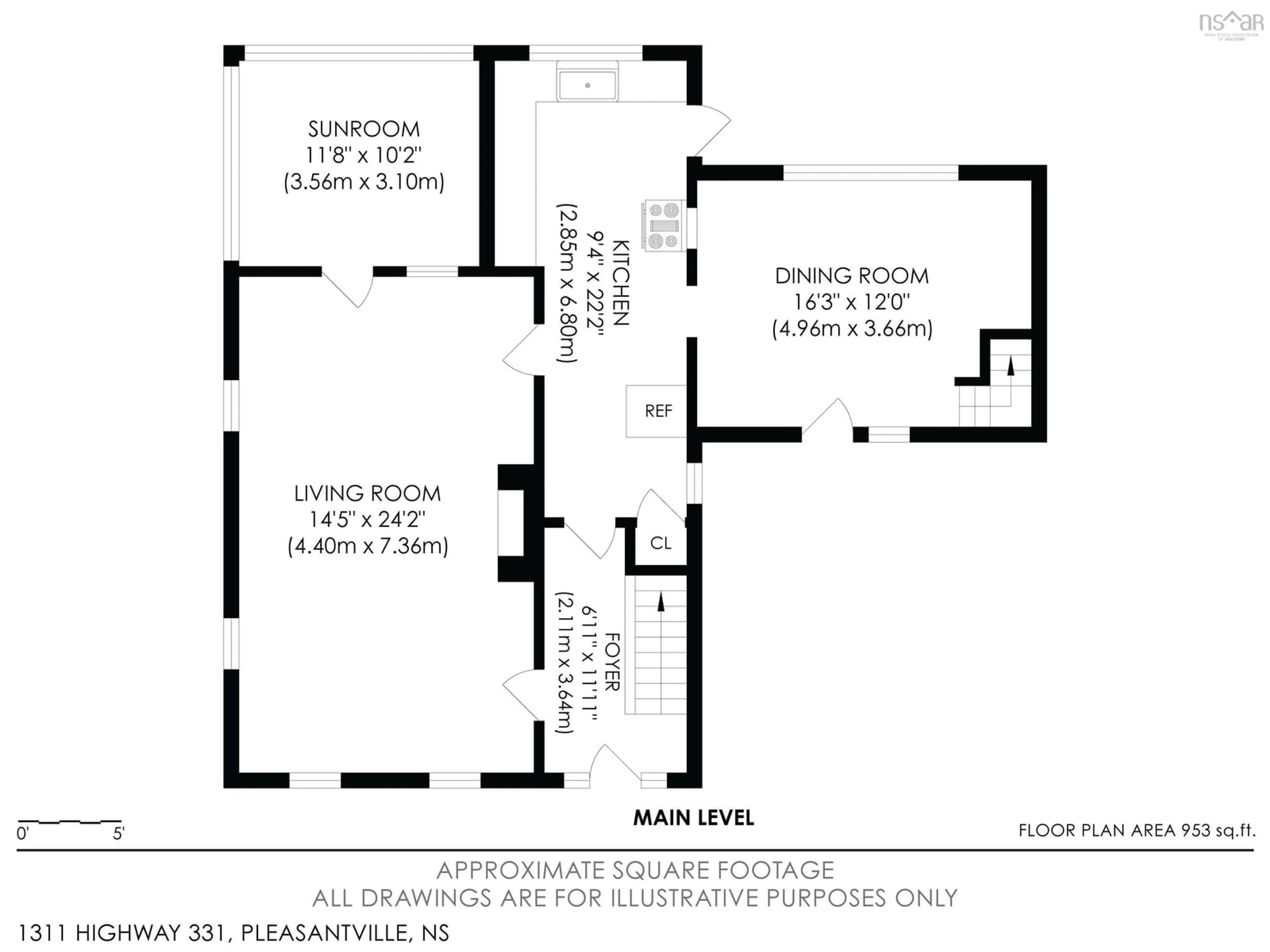 Floor plan for 1311 Highway 331, Pleasantville Nova Scotia B0R 1G0